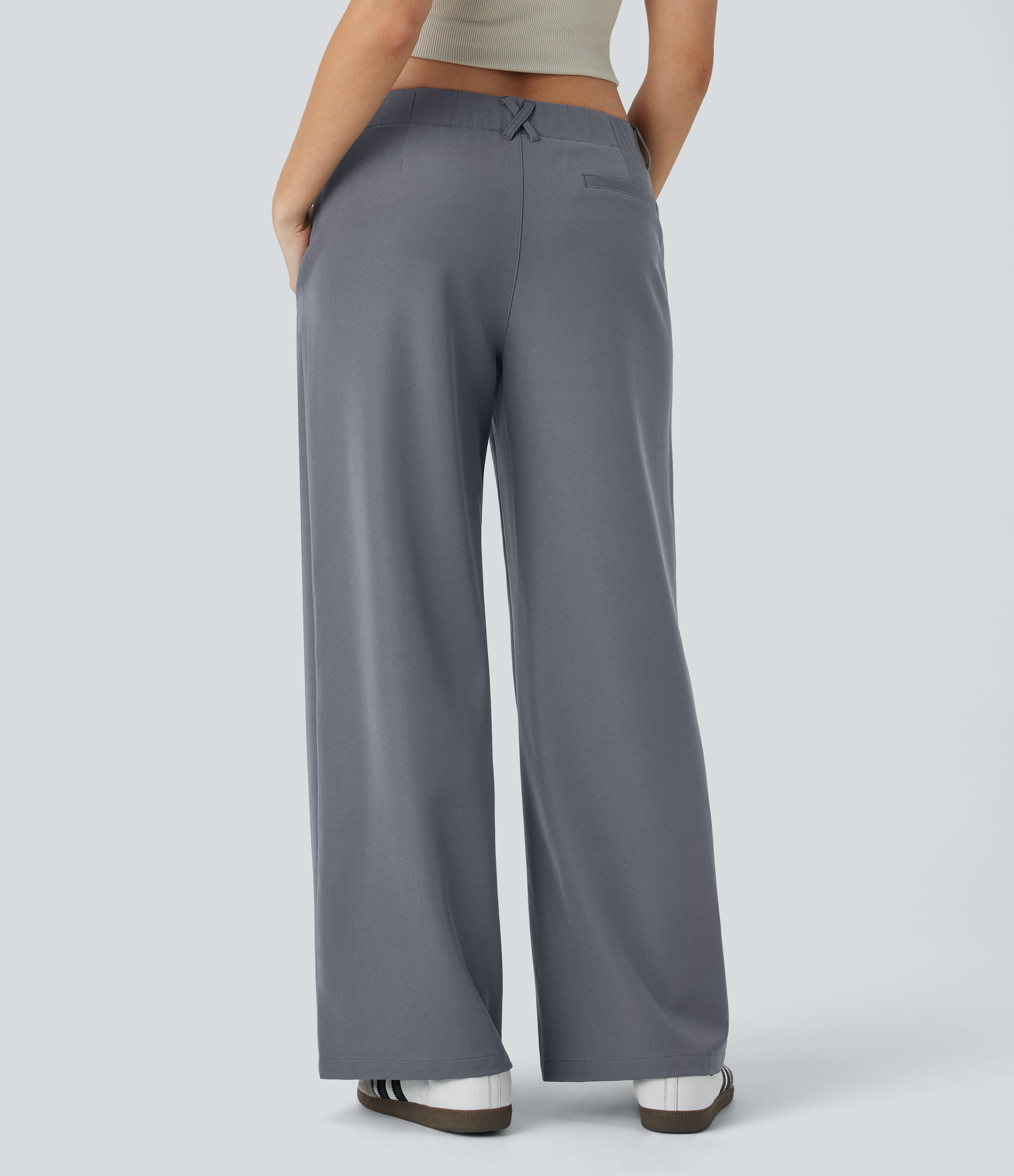 Halara Low Rise Side Pocket Straight Leg Casual Pants  - Poppy Seed - XS(regular) sweatpants jogger pants stacked sweatpants cargo joggers 