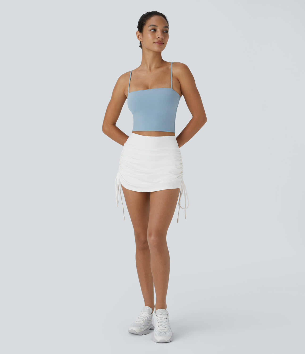 Halara Everyday Bodycon 2-in-1 Activity Skirt-Starstruck  - White - S midi skirt a line skirt golfing skirt pleated tennis skirt cute skirts 
