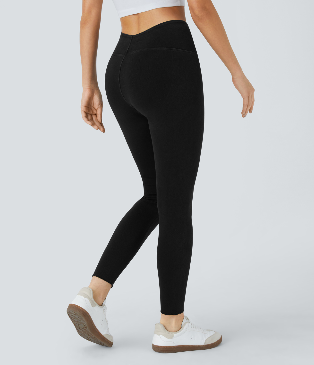 Halara HalaraMagicв„ў High Waisted Stretchy Knit Denim Casual Leggings  - Black - L 