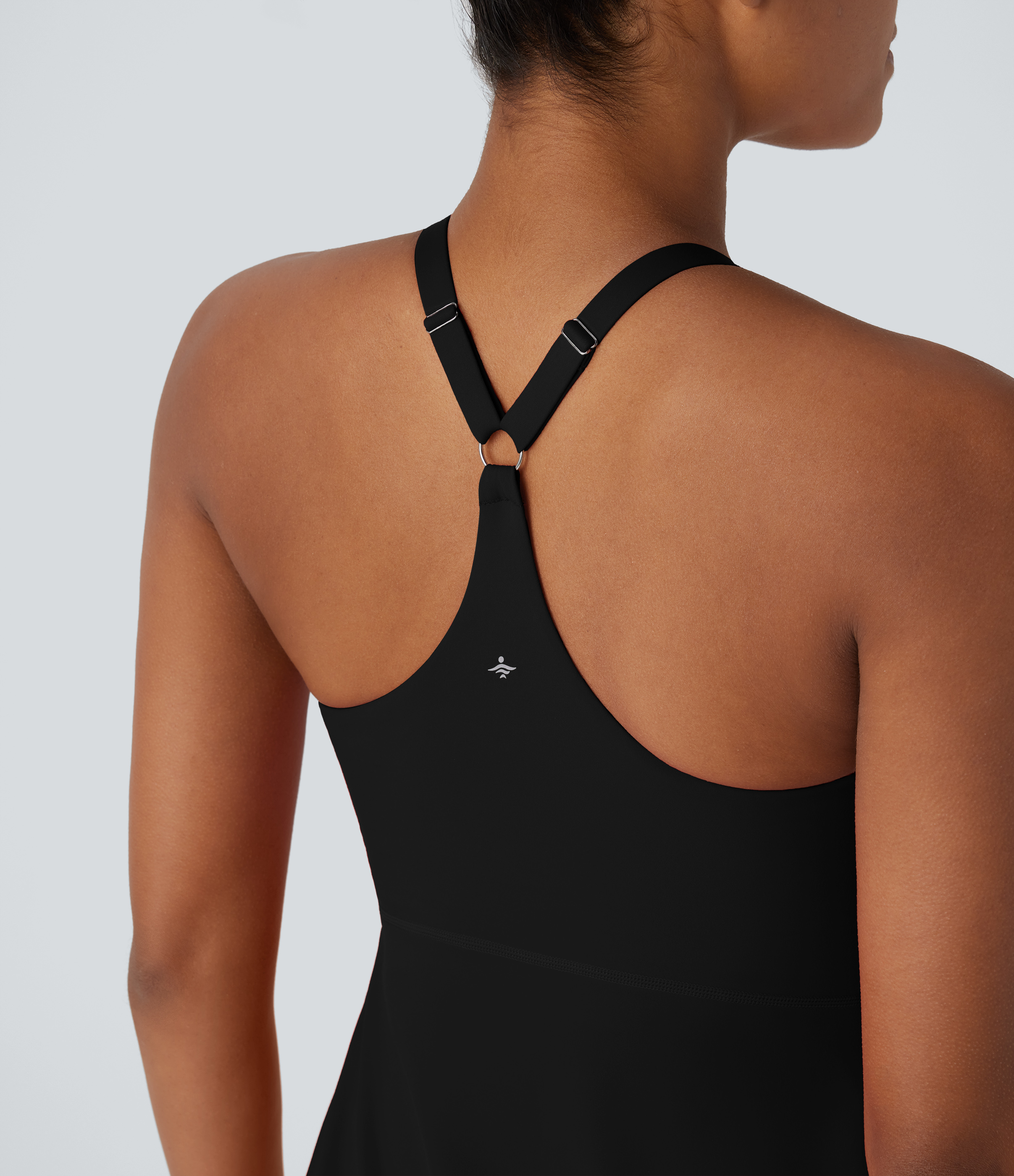 Halara Softlyzeroв„ў Plush Molded Cups Adjustable Strap Backless Dance Active Dress-Easy Peezy Edition Workout Dress - Black - S 