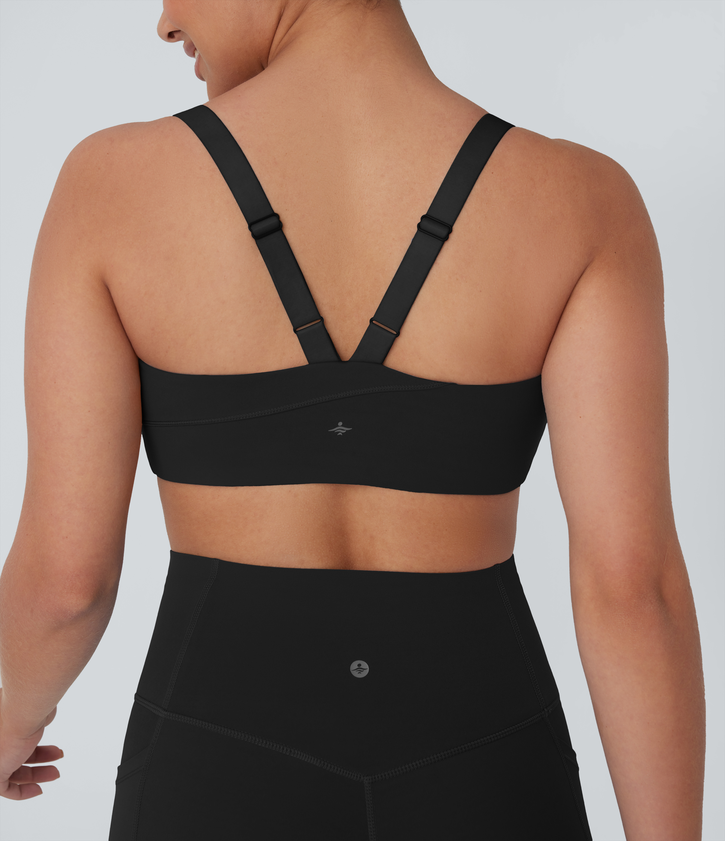 Halara Halara UltraSculptв„ў Medium Support  U Neck Adjustable Strap Workout Sports Bra  - Black - L push up bra strapless bra backless bra 