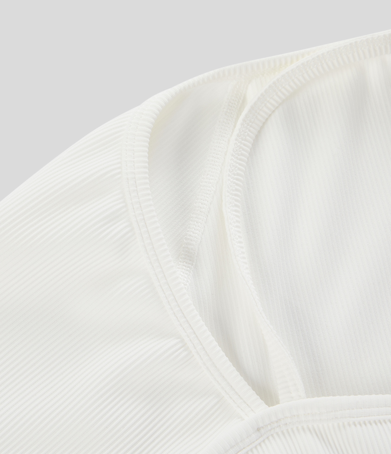 Halara Ribbed Halter Strap Thumb Hole Yoga Sports Top  - White - L(Long) 