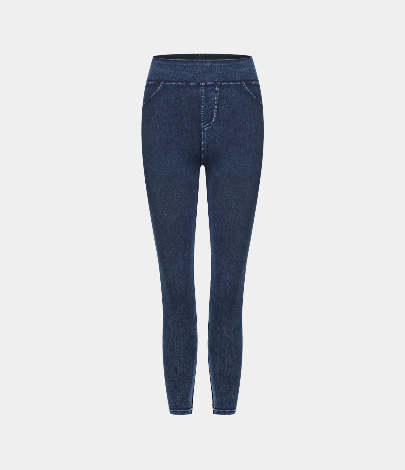 Halara HalaraMagicв„ў High Waisted Back Side Pocket Stretchy Knit Denim Casual Leggings  - Moonlit Ocean - M 