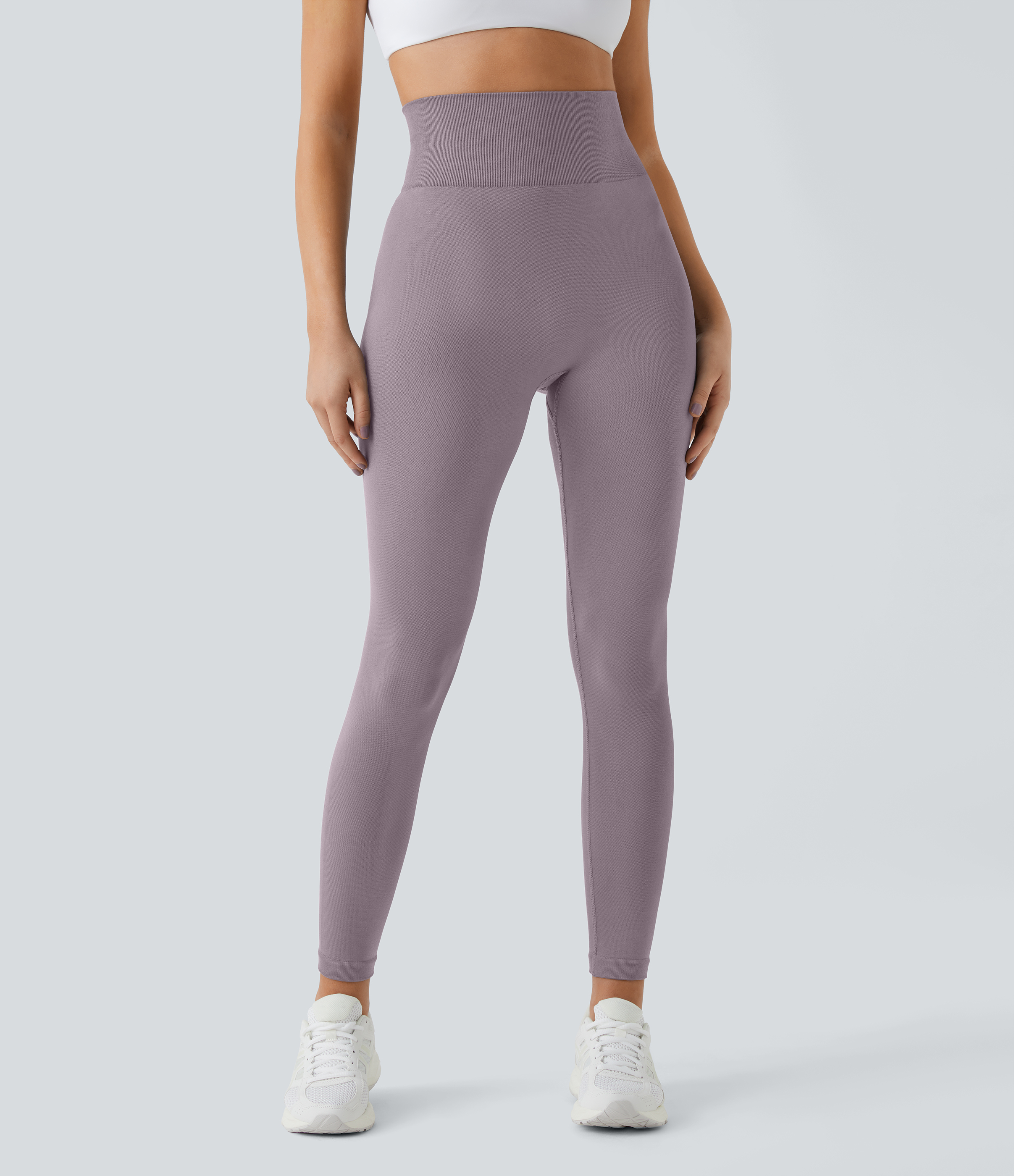 Halara Seamless Flow High Waisted Plain Butt Lifting Leggings  - Nirvana - L(full_length) gym leggings leggings with pockets 
