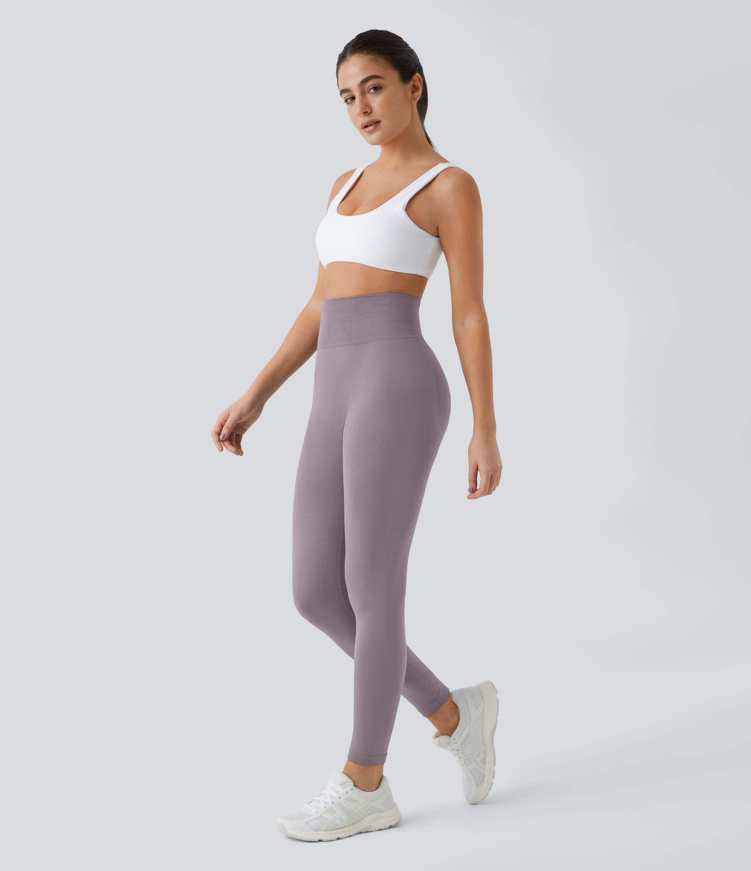 Halara Seamless Flow High Waisted Plain Butt Lifting Leggings  - Nirvana - L(full_length) gym leggings leggings with pockets 