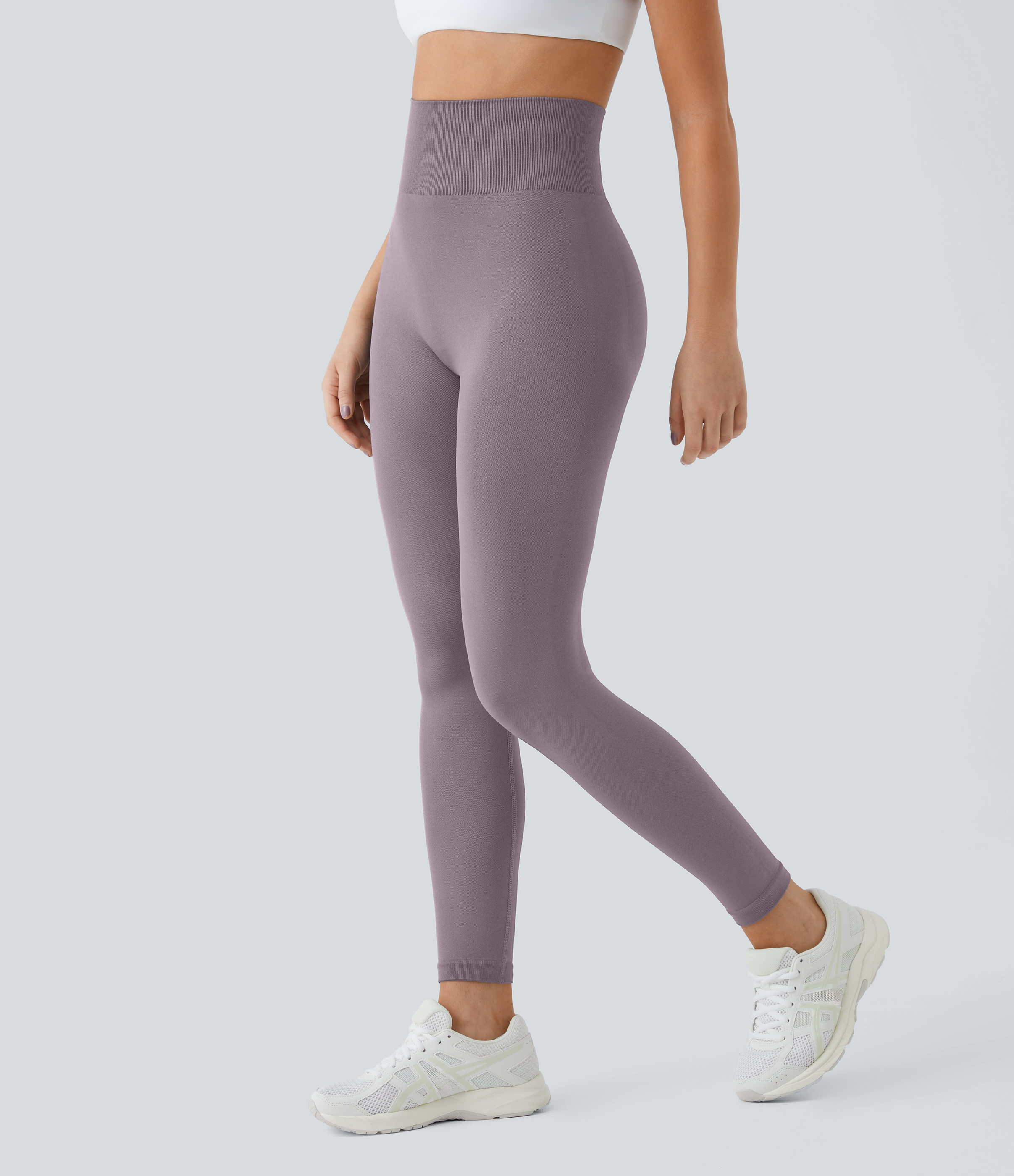 Halara Seamless Flow High Waisted Plain Butt Lifting Leggings  - Nirvana - L(full_length) gym leggings leggings with pockets 