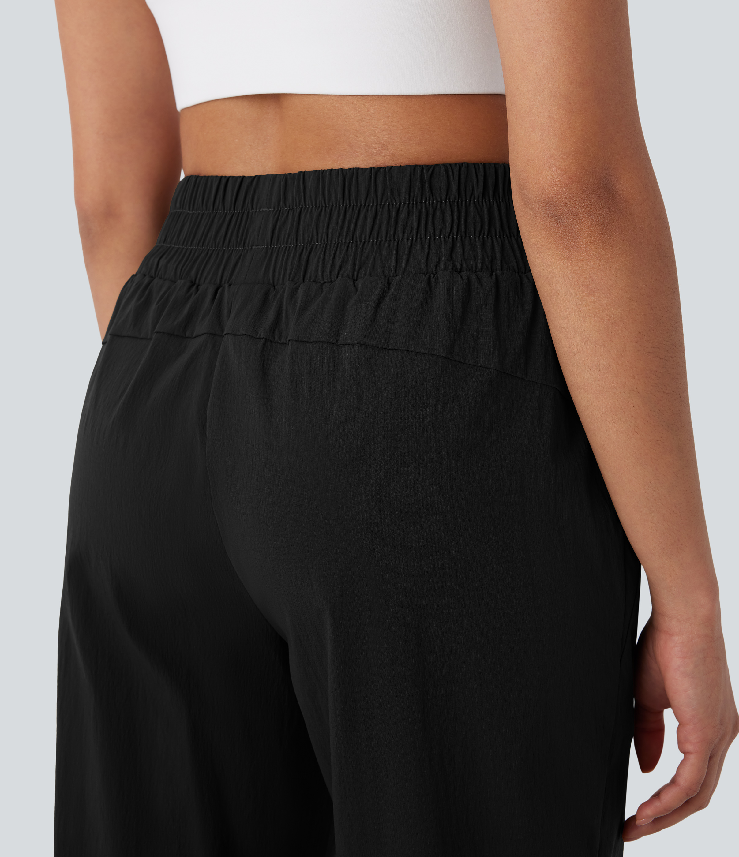 Halara Wear-Resistant Mid Rise Side Pocket Straight Leg Dance Pants  - Black - S(regular) 
