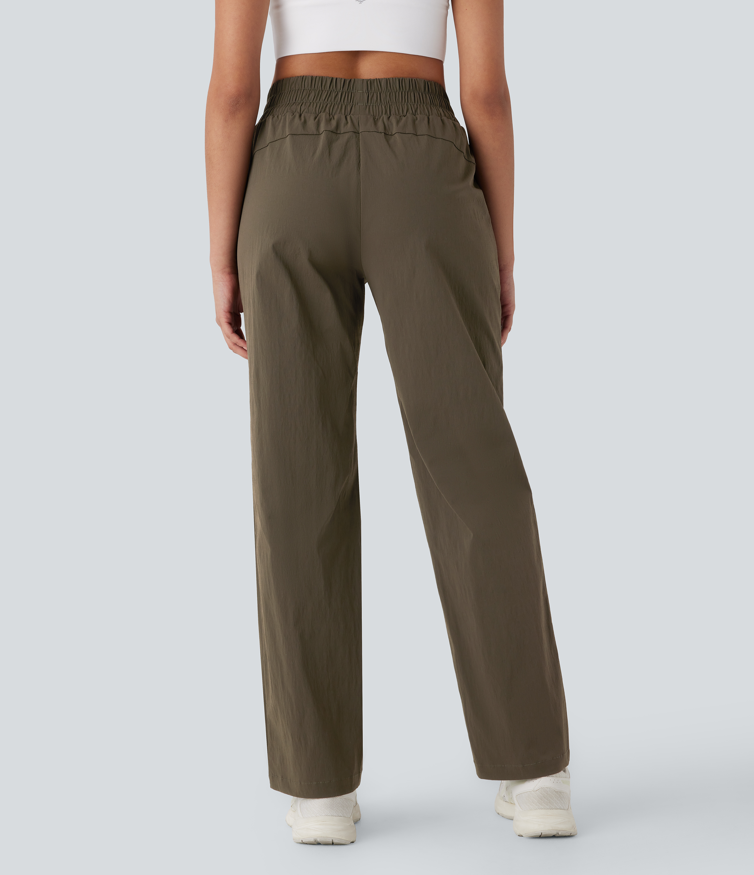 Halara Wear-Resistant Mid Rise Side Pocket Straight Leg Dance Pants  - Twilight Green - S(regular) 