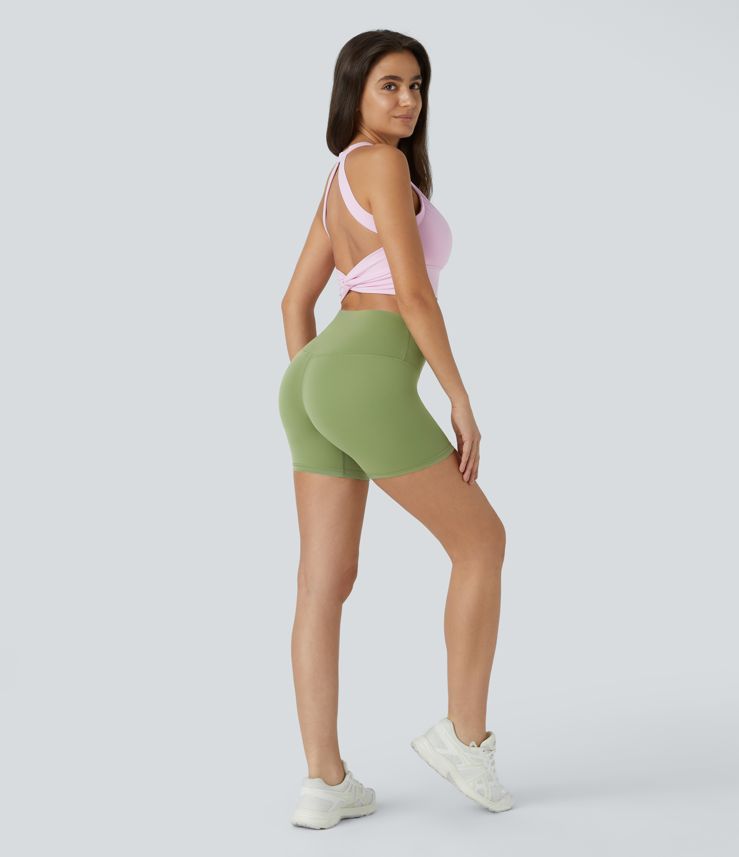 Halara High Waisted Biker Shorts  - Hot Wasabi - Green - XL biker shorts women black biker shorts womens biker shorts white biker shorts 