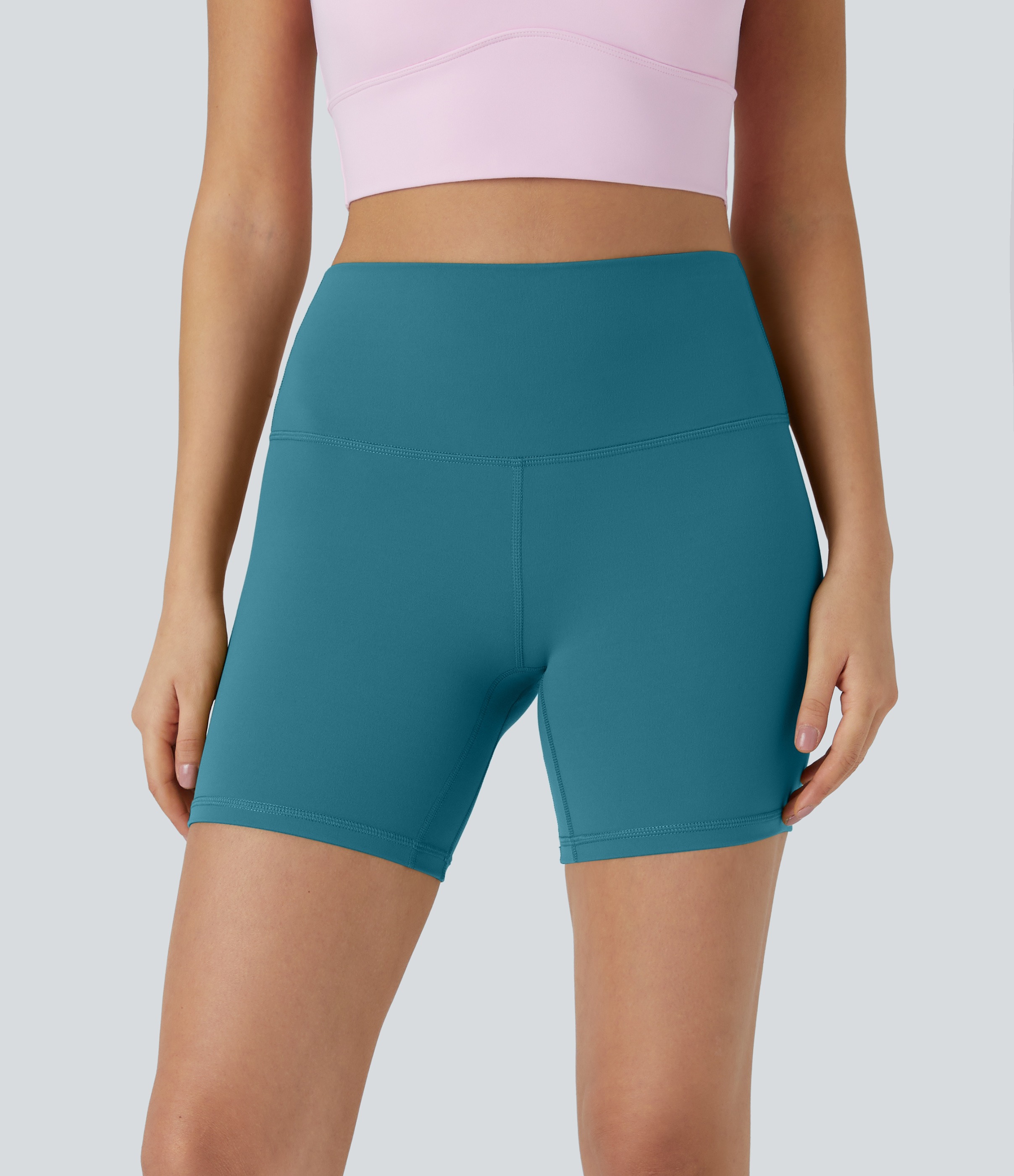 Halara High Waisted Biker Shorts  - Electric Kiss - Teal - L biker shorts women black biker shorts womens biker shorts white biker shorts 