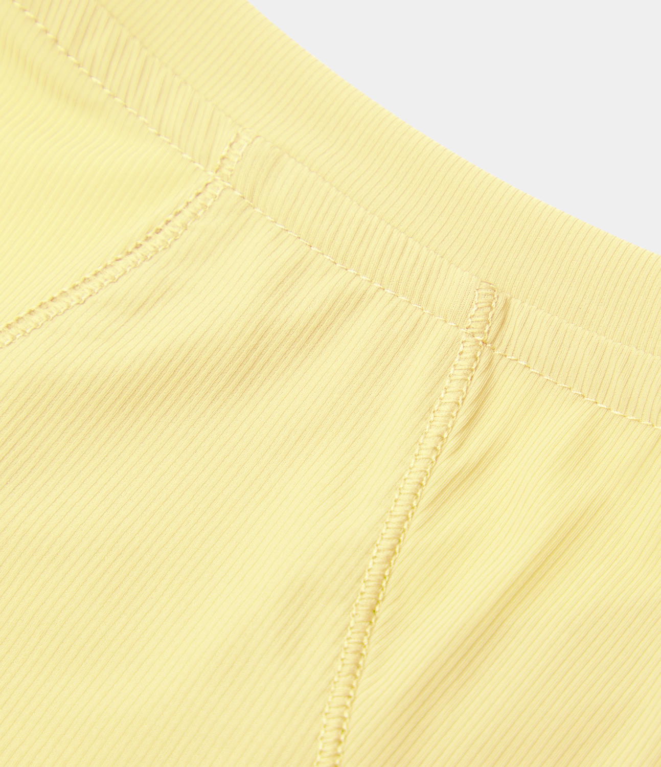Halara Round Neck Curved Hem Contrast Mesh Yoga Sports Top  - Transparent Yellow - M 