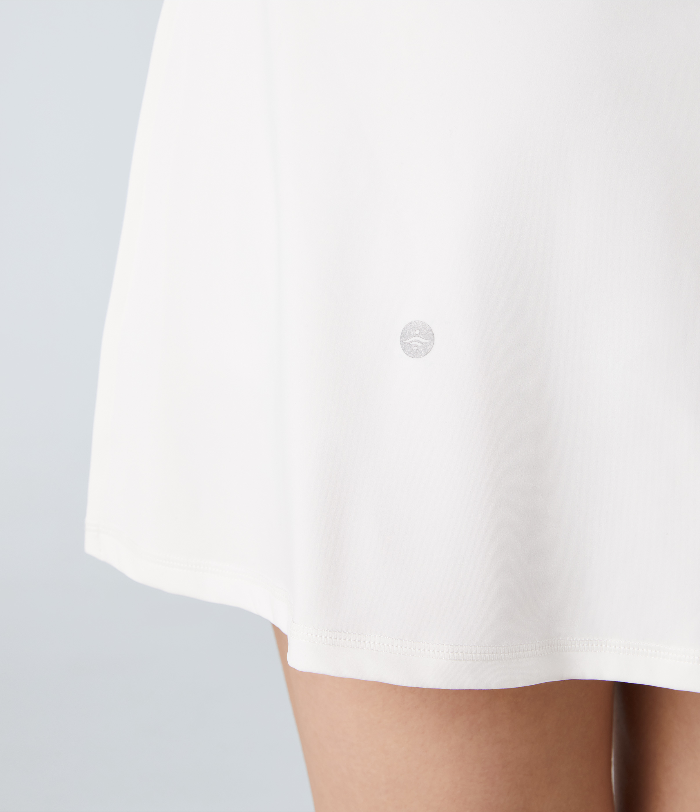 Halara Contrast Mesh Buckle Backless Split 2-in-1 Side Pocket Dance Active Dress-Easy Peezy Edition Workout Dress - White - XS 