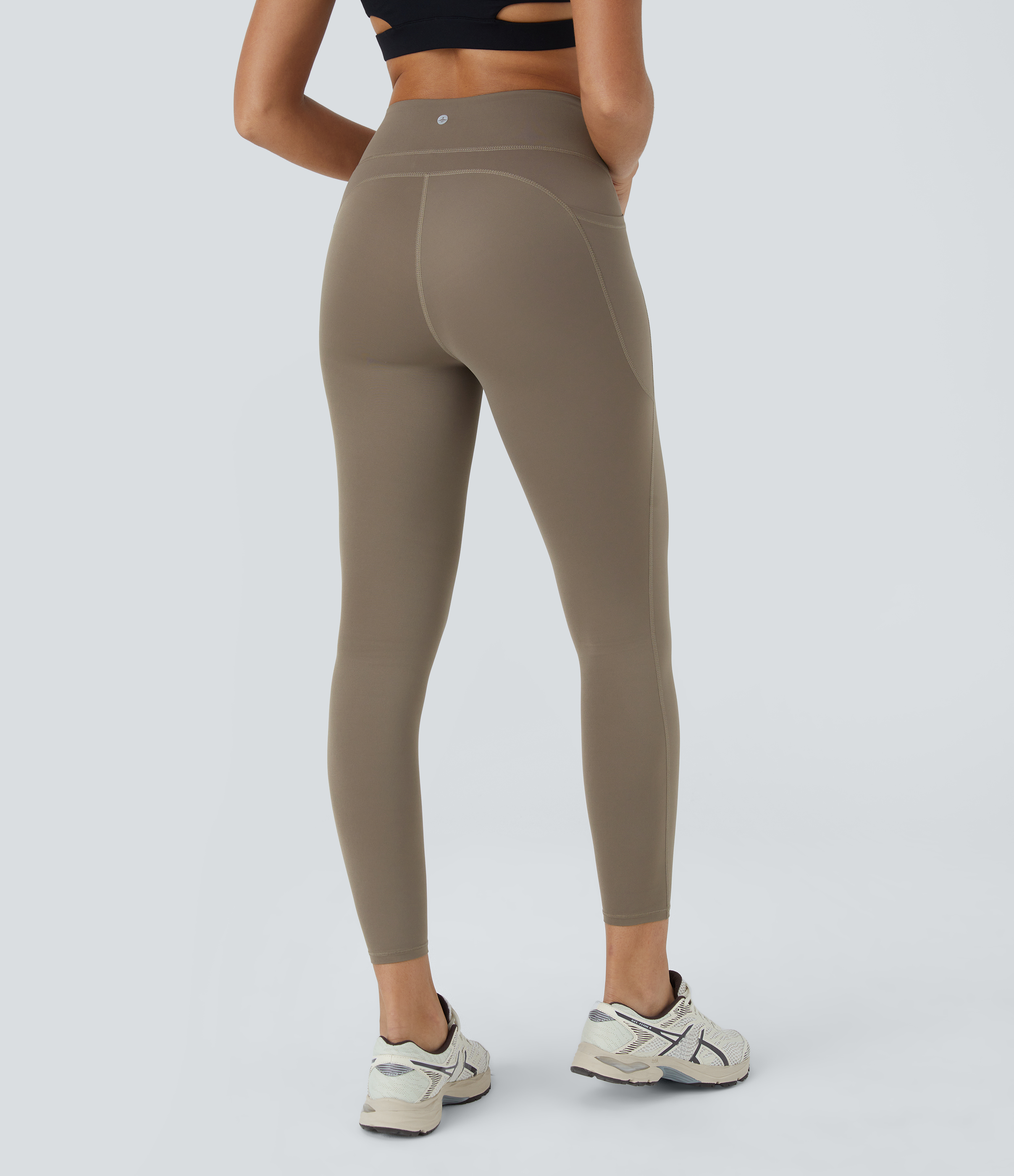 Halara UltraSculptв„ў High Waisted Side Pocket Training 7/8 Leggings  - Dawn Brown - S gym leggings leggings with pockets 