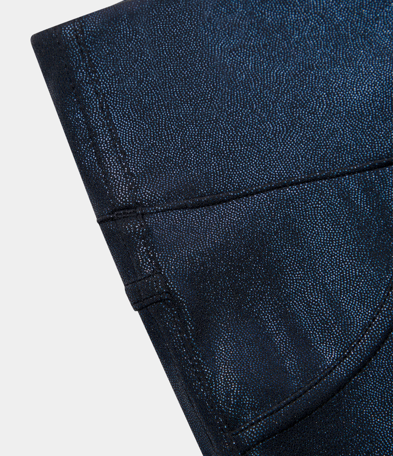 Halara Cloudfulв„ў Shine Fabric High Waisted Back Side Pocket Work Faux Leather Leggings  - Shiny Midnight Blue - XL(full_length) gym leggings 