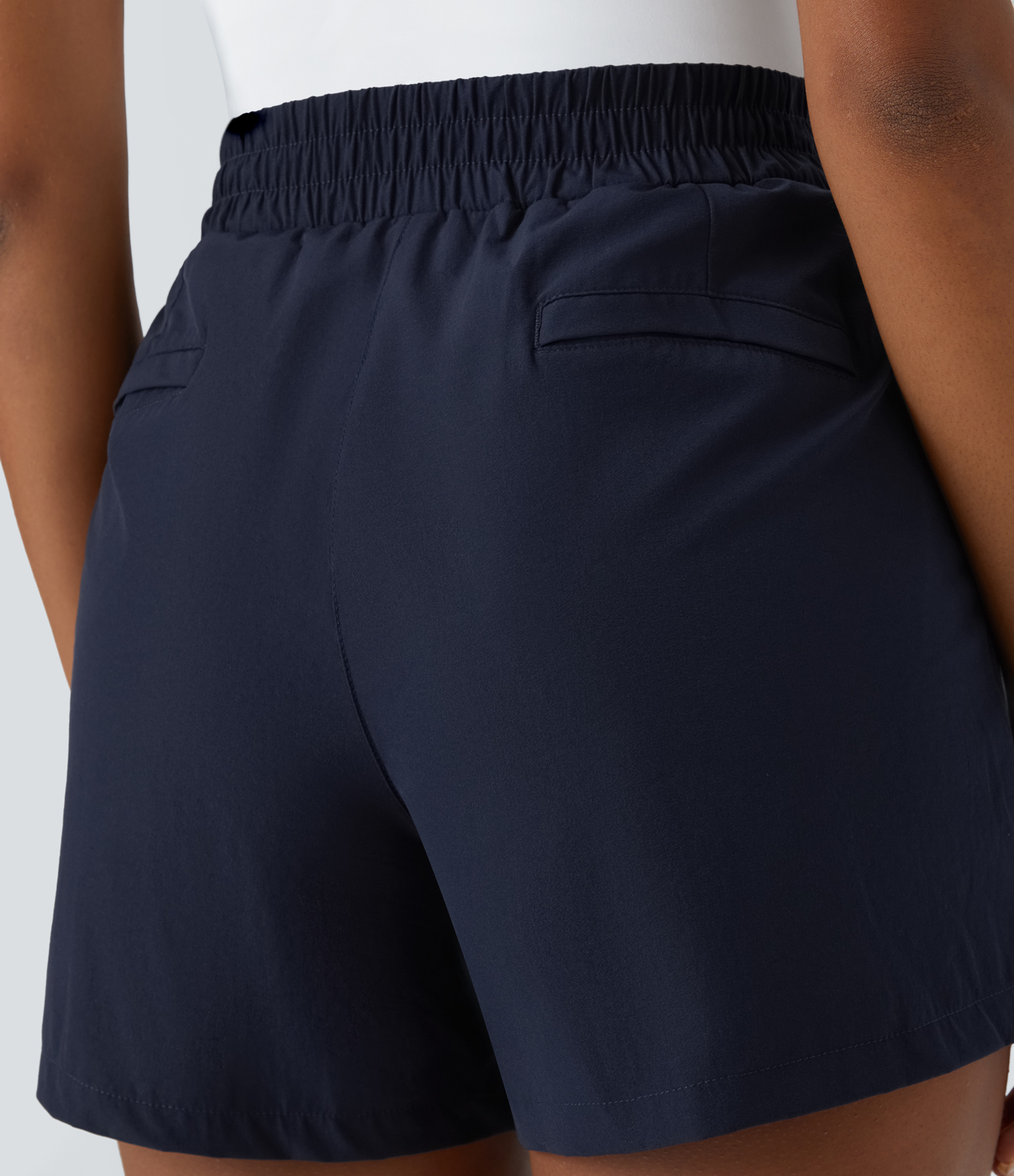 Halara High Waisted Side Pocket Plus Back Pocket Commute Shorts 4