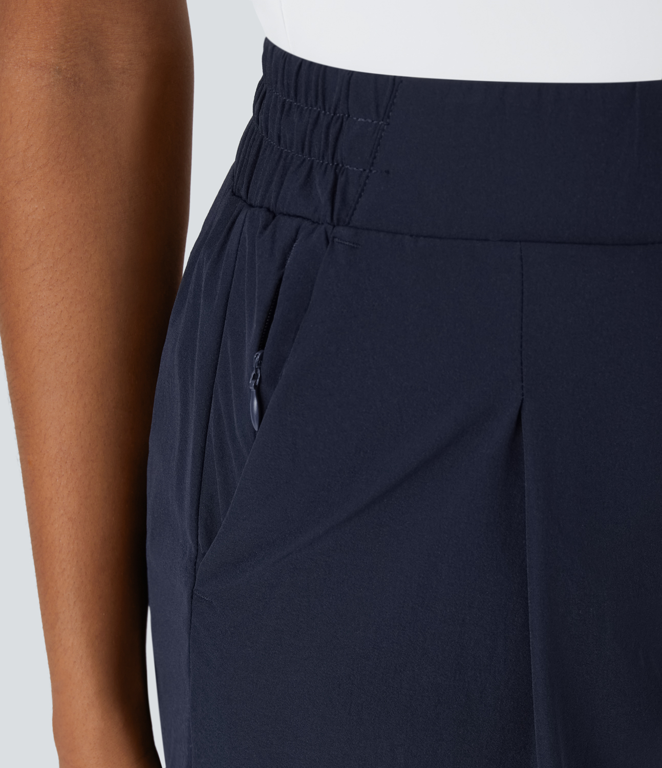 Halara High Waisted Side Pocket Plus Back Pocket Commute Shorts 4