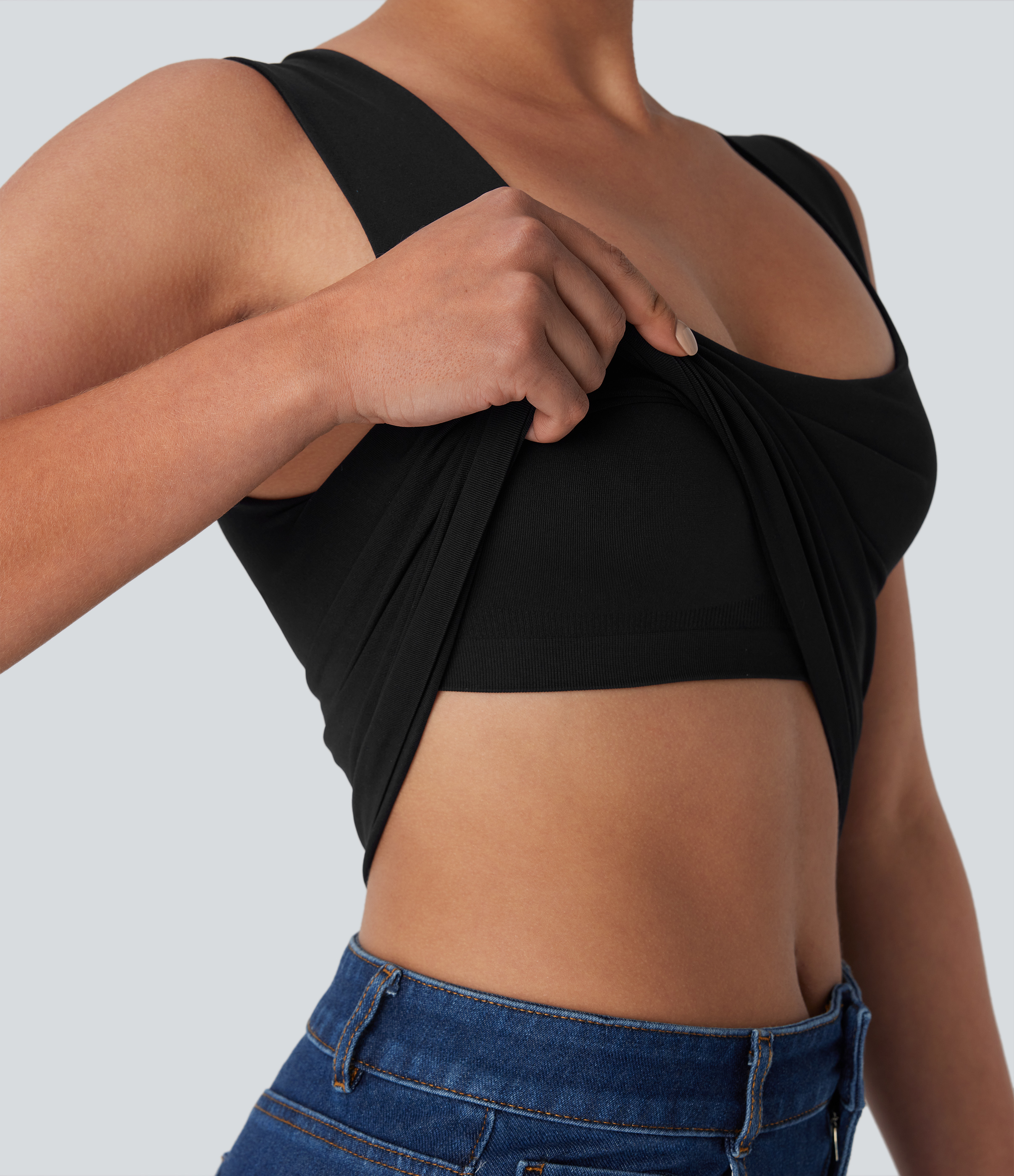 OneForm Seamless Flow U Neck Sleeveless 2-in-1 Lounge Top