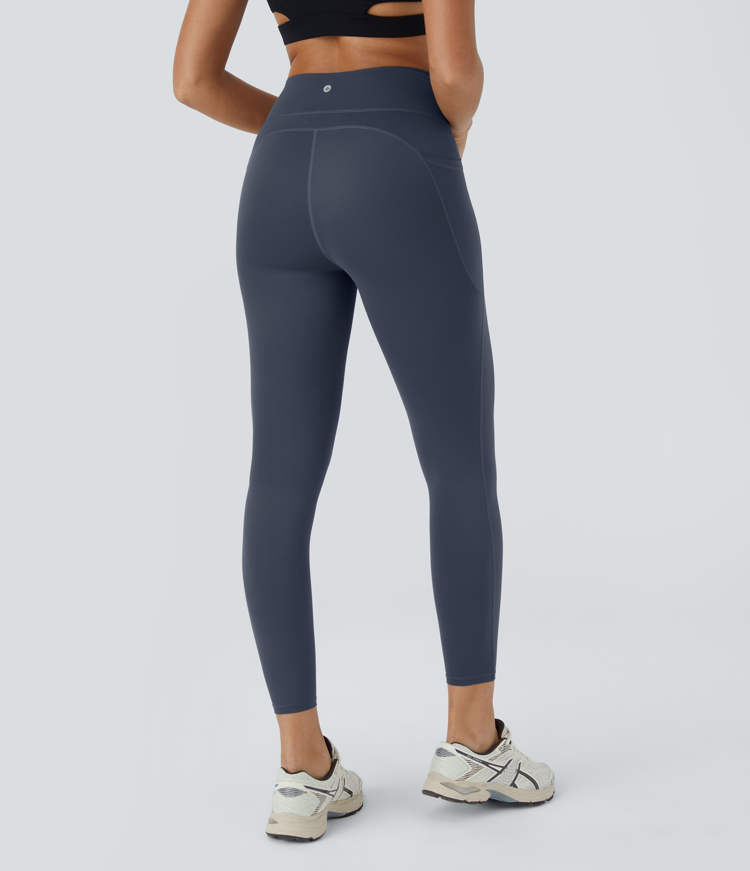 Halara UltraSculptв„ў High Waisted Side Pocket Training 7/8 Leggings  - Mood Indigo - XL gym leggings leggings with pockets 