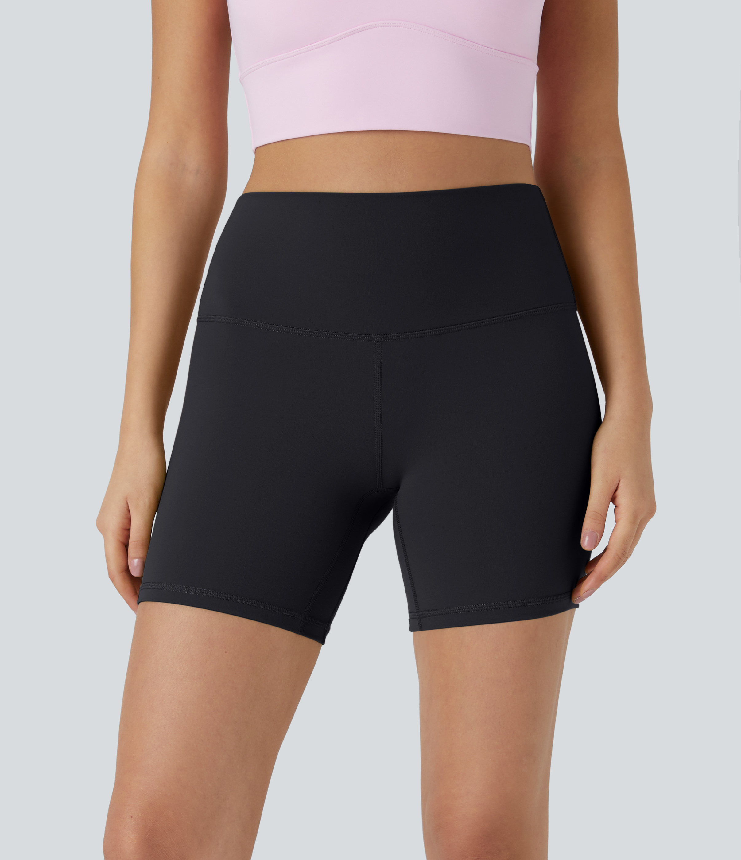 Halara High Waisted Biker Shorts  - Midnight Adventure - Black - L biker shorts women black biker shorts womens biker shorts 