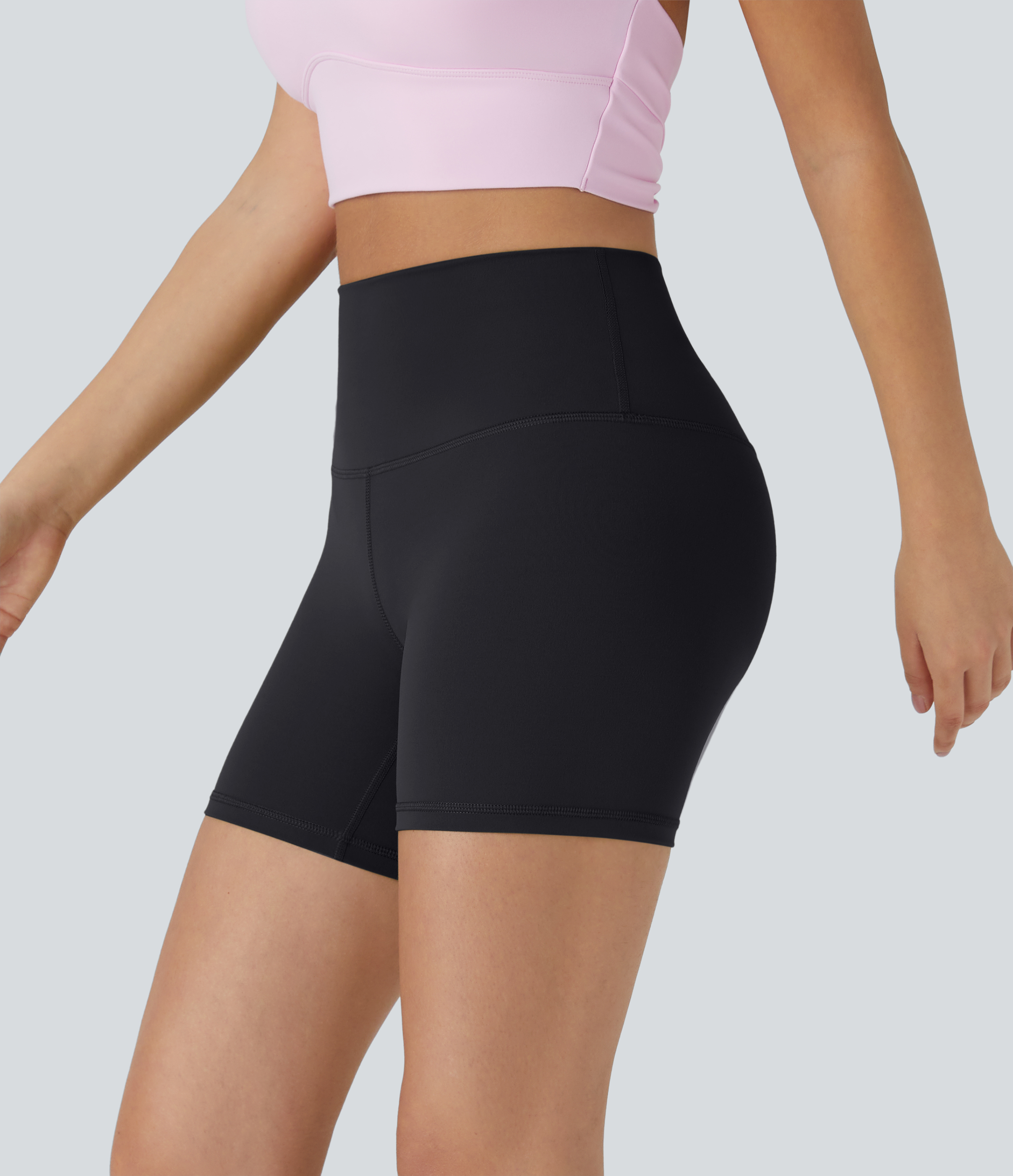 Halara High Waisted Biker Shorts  - Midnight Adventure - Black - L biker shorts women black biker shorts womens biker shorts 