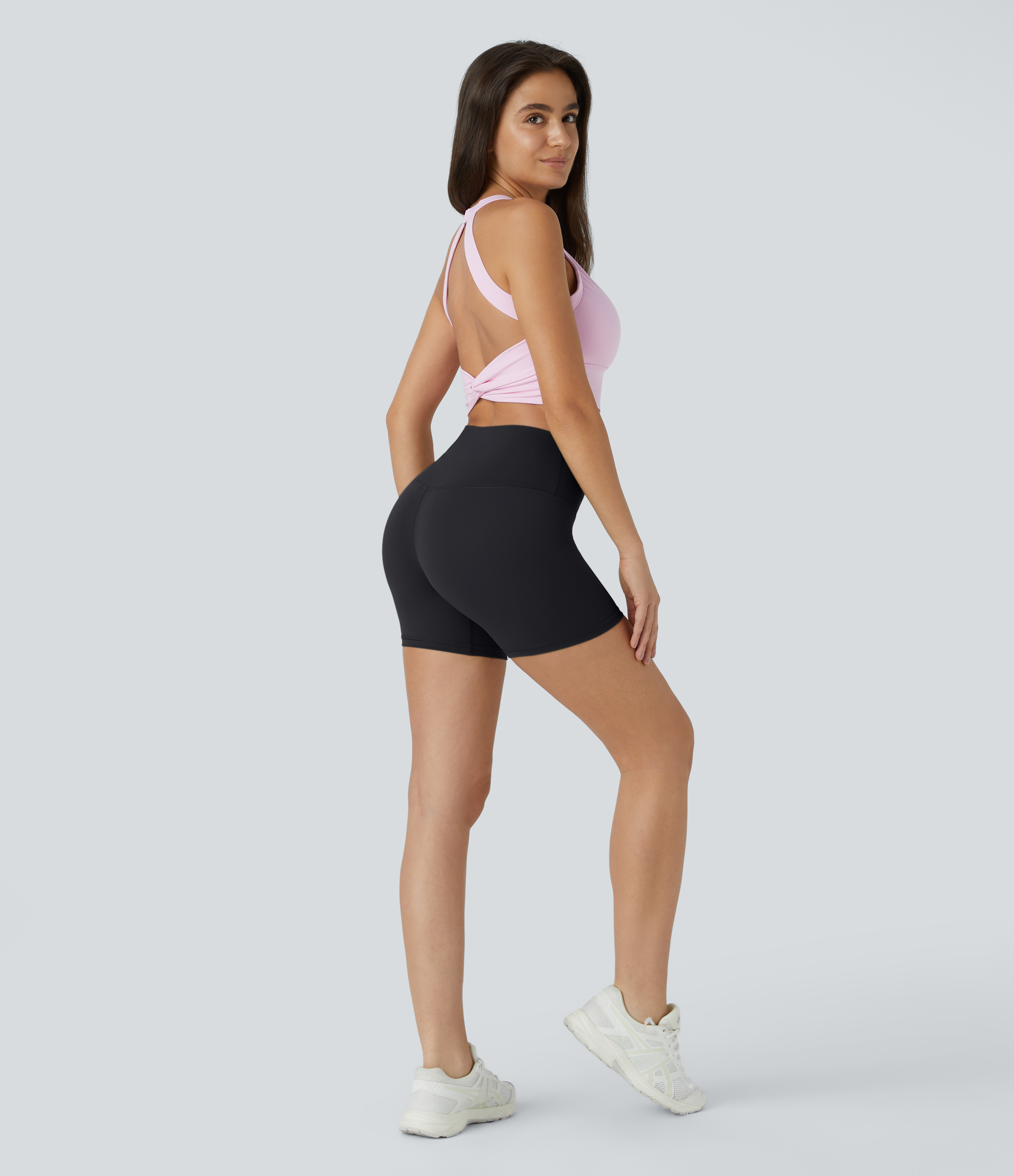 Halara High Waisted Biker Shorts  - Midnight Adventure - Black - L biker shorts women black biker shorts womens biker shorts 