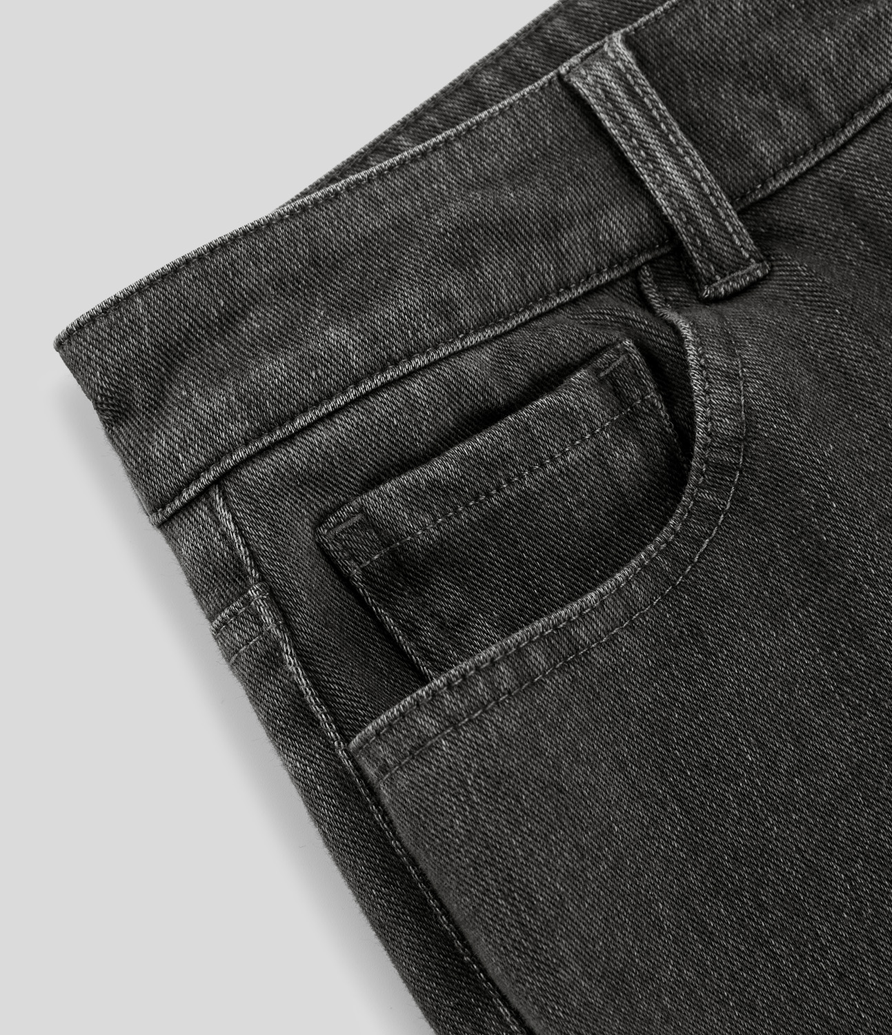 Halara HalaraMagicв„ў Mid Rise Button Pockets Stretchy Knit Denim Casual Slight Flare Pants  - Washed Denim Black - M sweatpants jogger pants 
