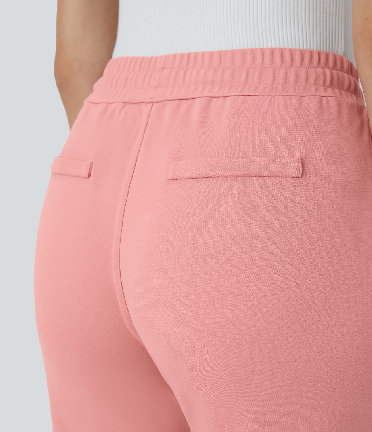 Halara Mid Rise Drawstring Side Pocket Work Joggers  - Peach Blossom Pink - S(regular) 