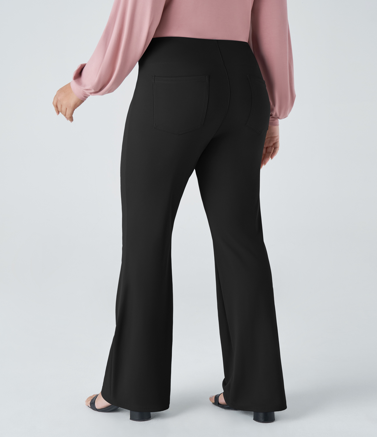 Halara Halara Flexв„ў High Waisted Back Side Pocket Slight Flare Work Plus Size Pants  - Black - 3X(regular) 