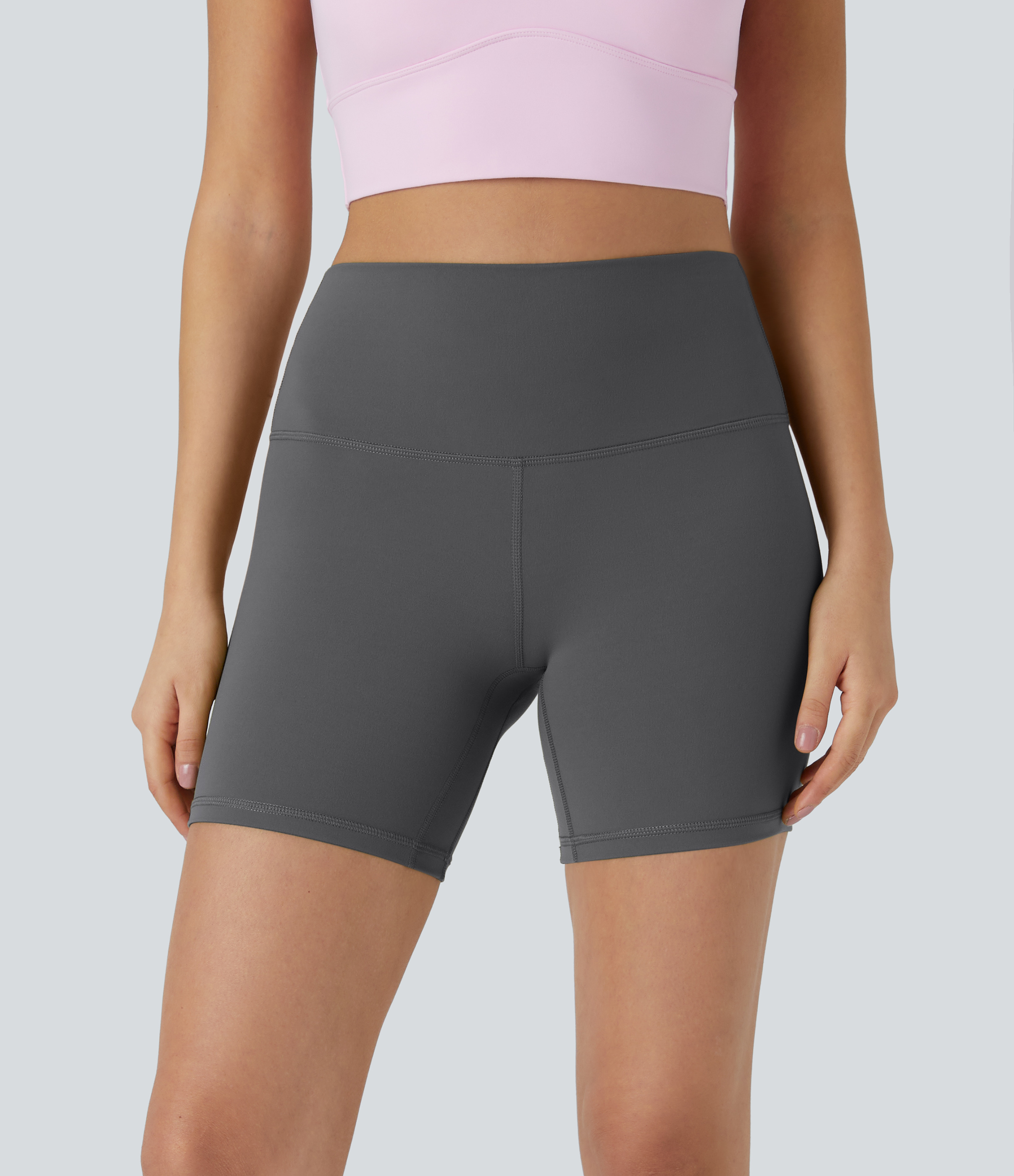 Halara High Waisted Biker Shorts  - Sweet Dreams - Smokey Grey - L biker shorts women black biker shorts womens biker shorts 
