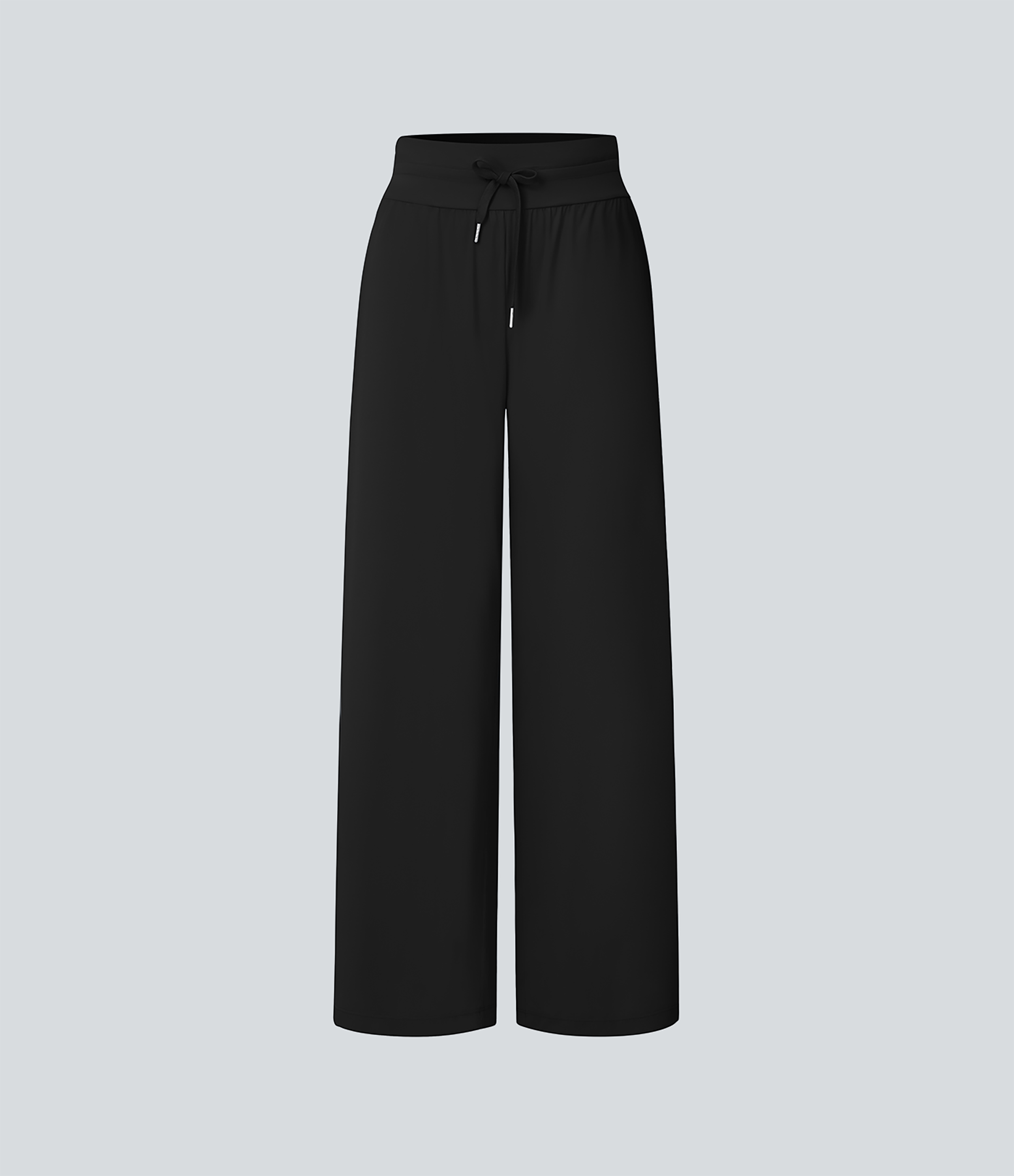 Women's High Waisted Drawstring Pocket Wide Leg Cool Touch