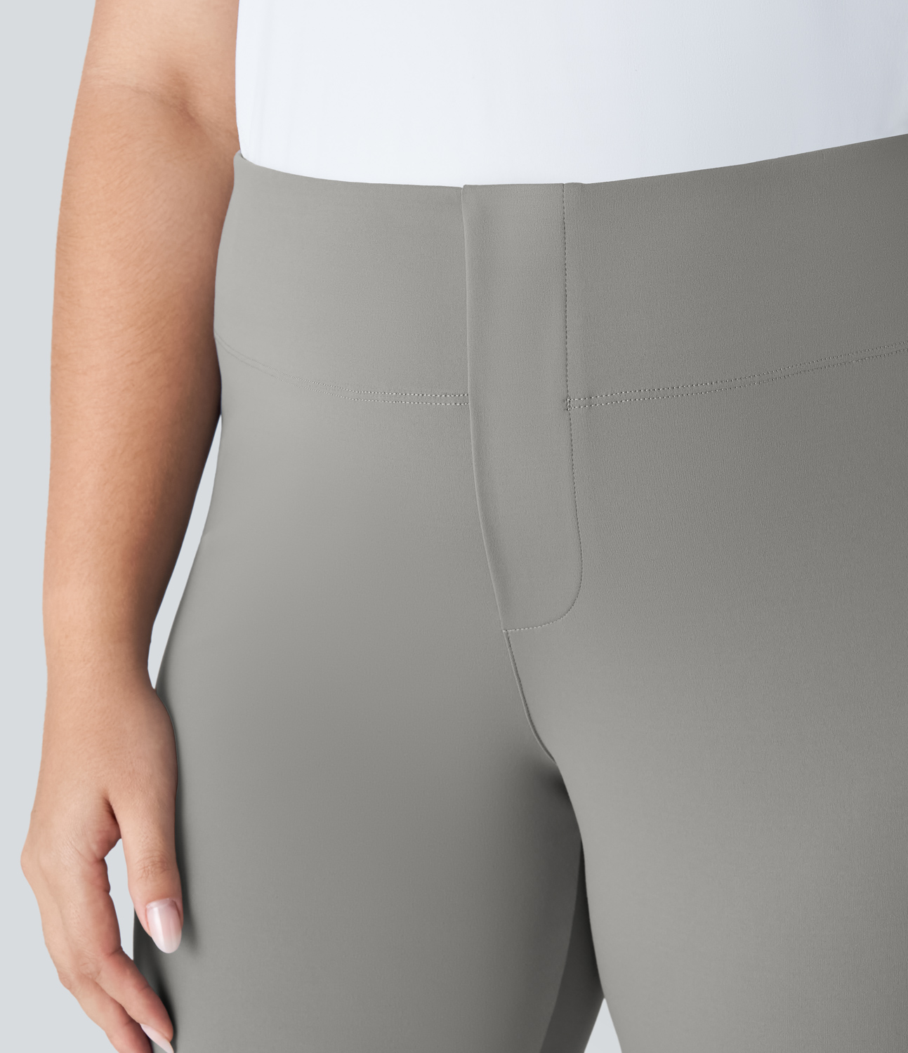 Halara Halara Flexв„ў High Waisted Back Side Pocket Slight Flare Work Plus Size Pants  - Silent Storm - 2X(regular) 