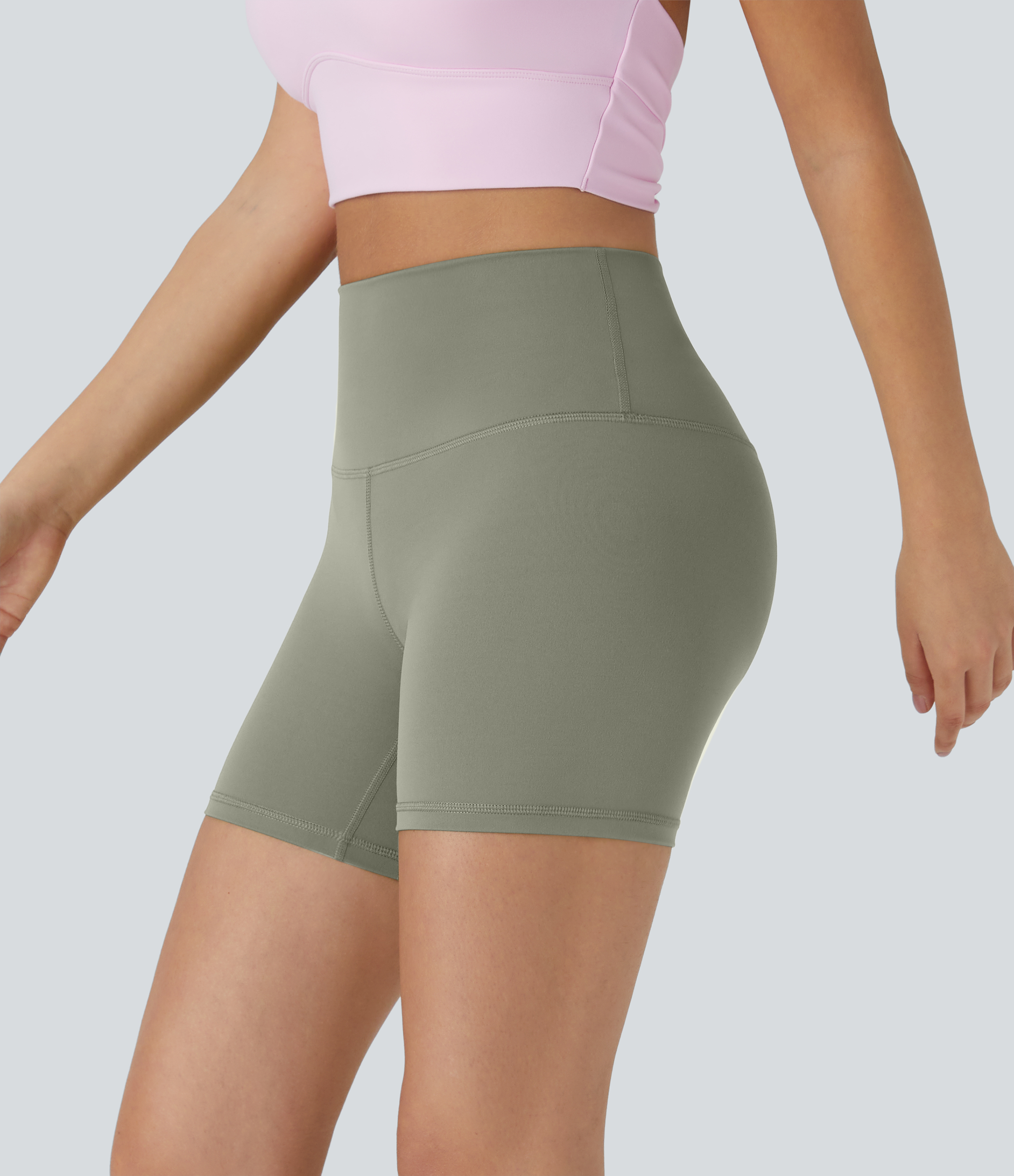 Halara High Waisted Biker Shorts  - Sandy Beach - Light Beige - XS biker shorts women black biker shorts womens biker shorts 