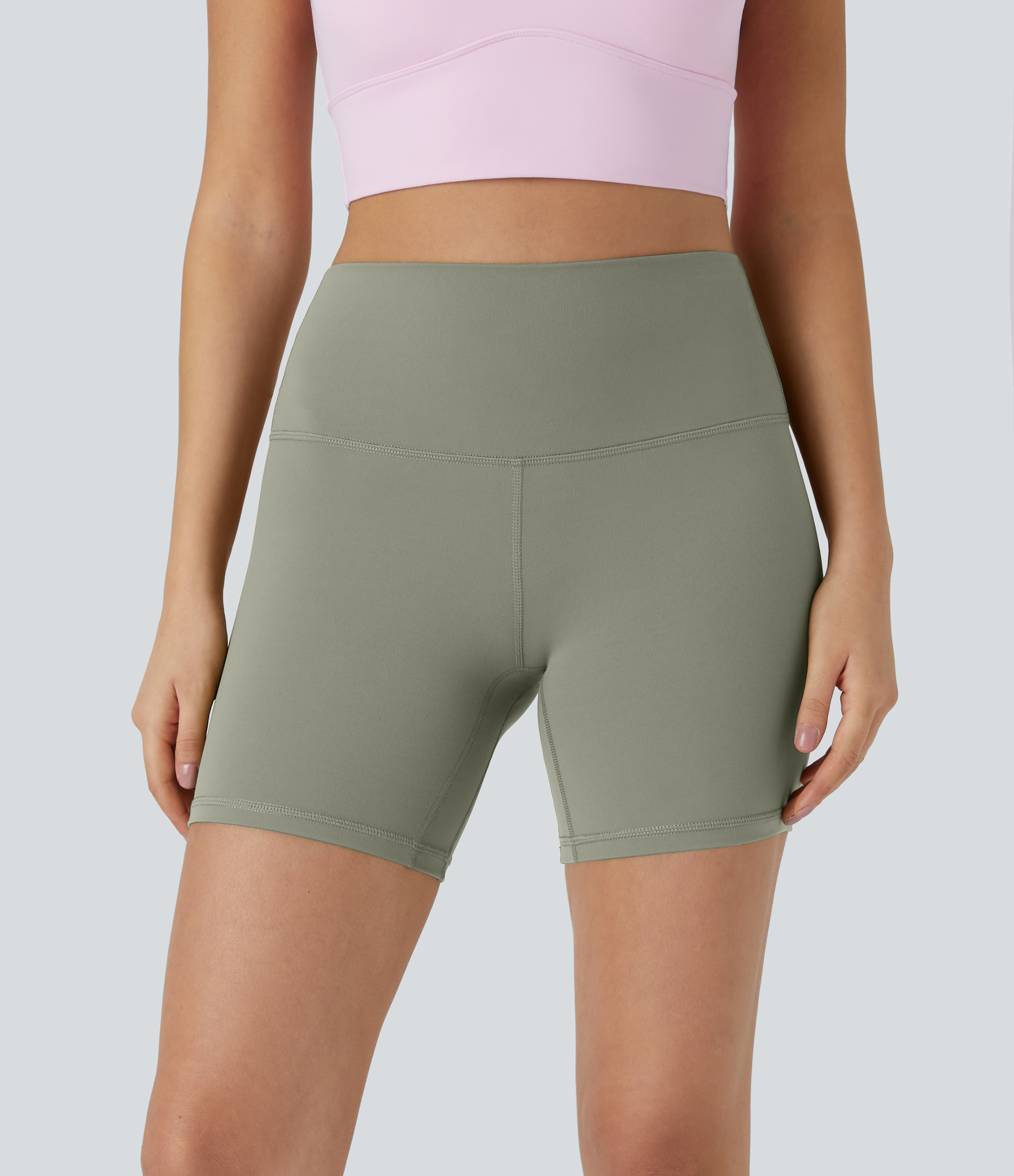 Halara High Waisted Biker Shorts  - Sandy Beach - Light Beige - XS biker shorts women black biker shorts womens biker shorts 