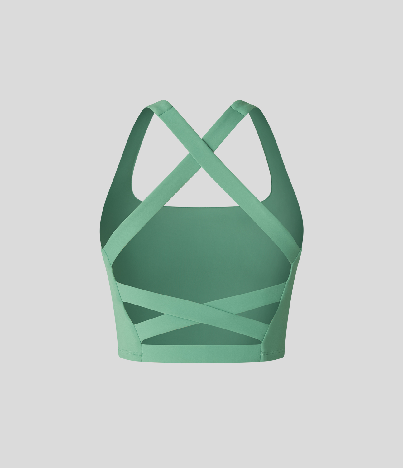 Halara Cloudfulв„ў Air Fabric Square Neck Backless Crisscross Cropped Cool Touch Yoga Tank Top Tank Top - Neptune Green - M golf tops 