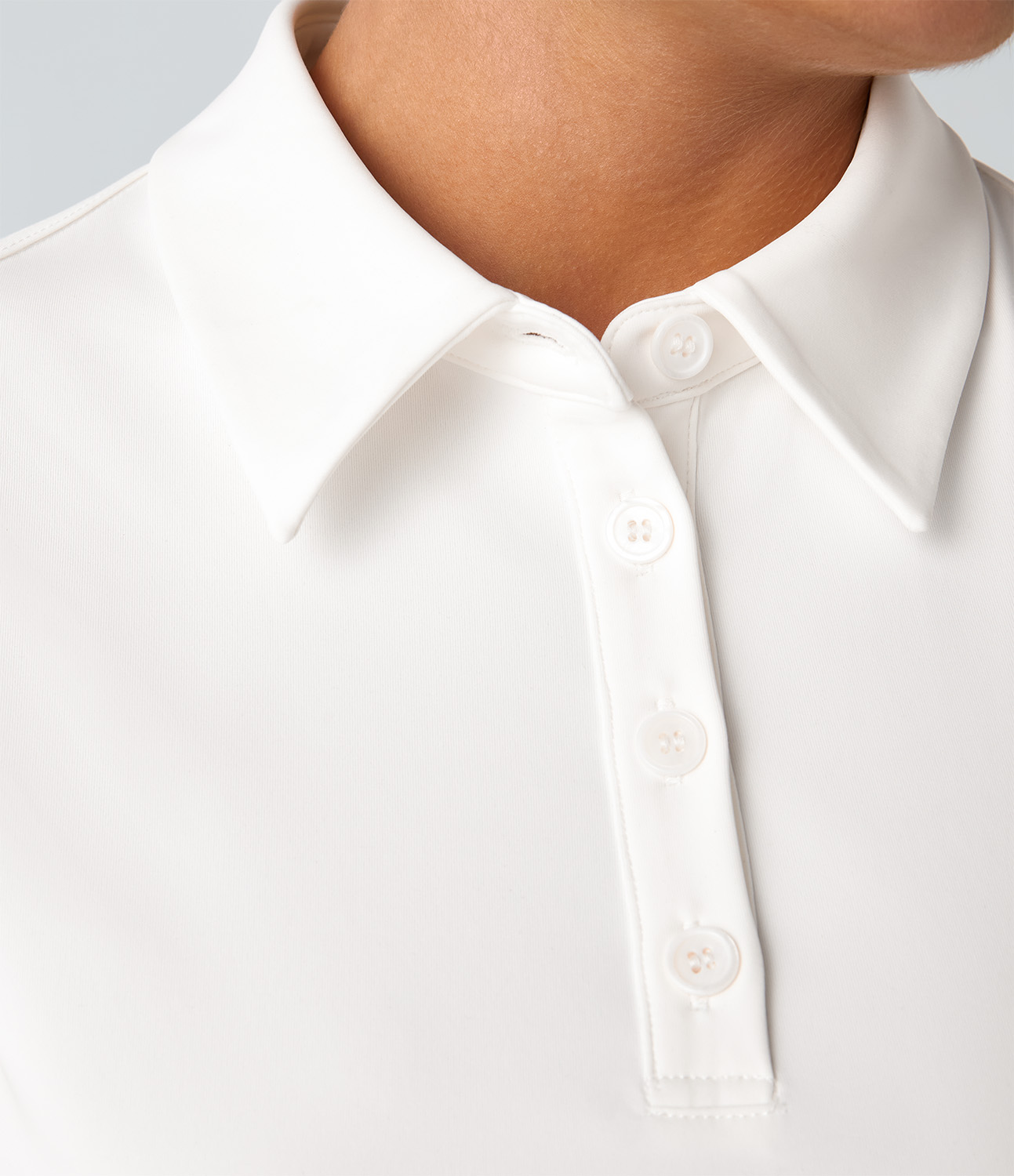 Halara Polo Neck Cap Sleeve Quick Dry Tennis Sports Top  - White - XS 