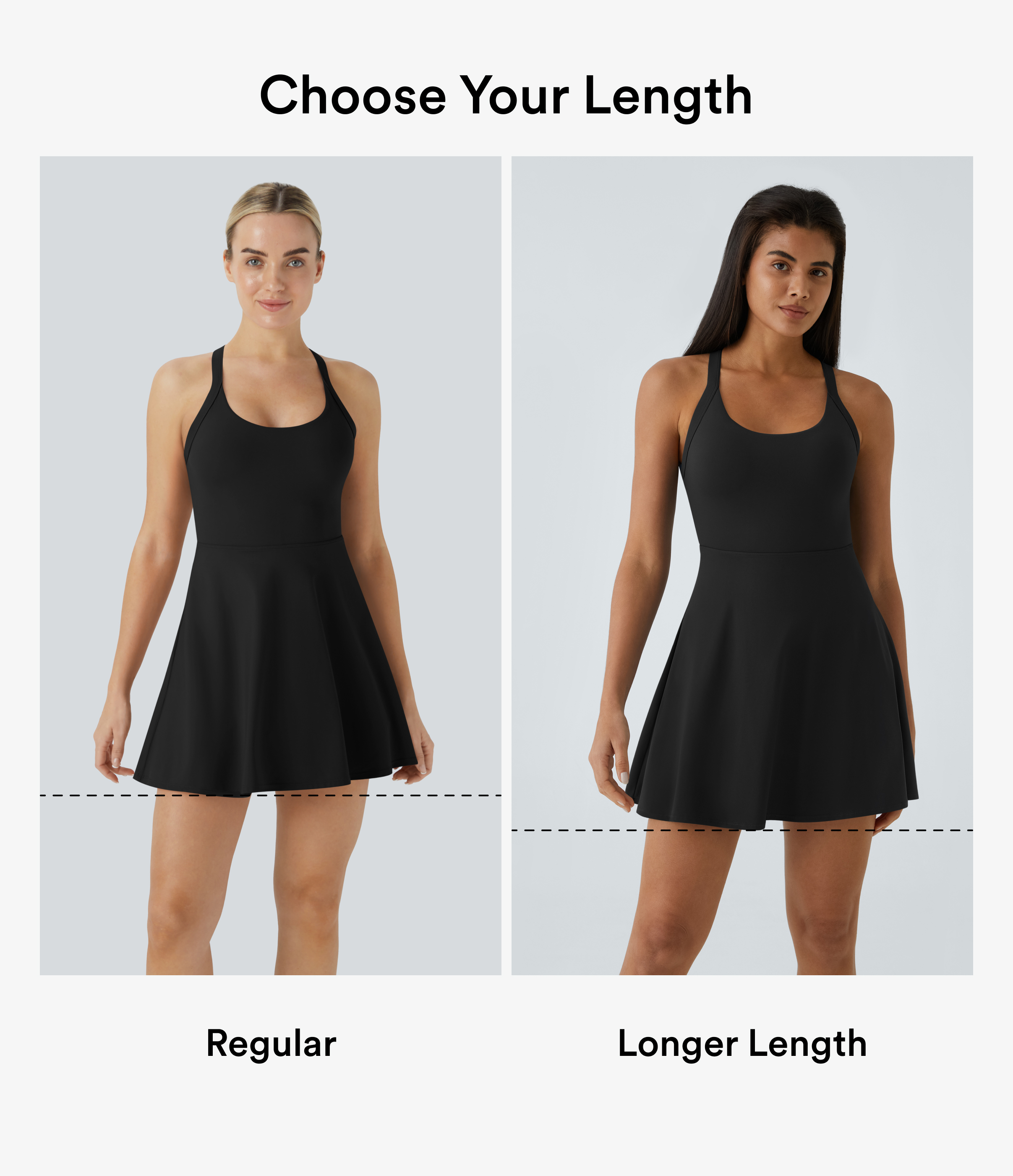 Halara Backless Twisted Flare Dance Active Dress-Longer Length-Easy Peezy Edition Workout Dress - Black - L 
