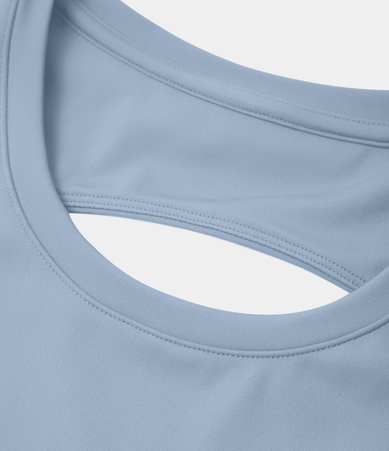 Halara Backless Twisted Cut Out Flare Mini Dance Active Dress Workout Dress - Light Grey Blue - S 