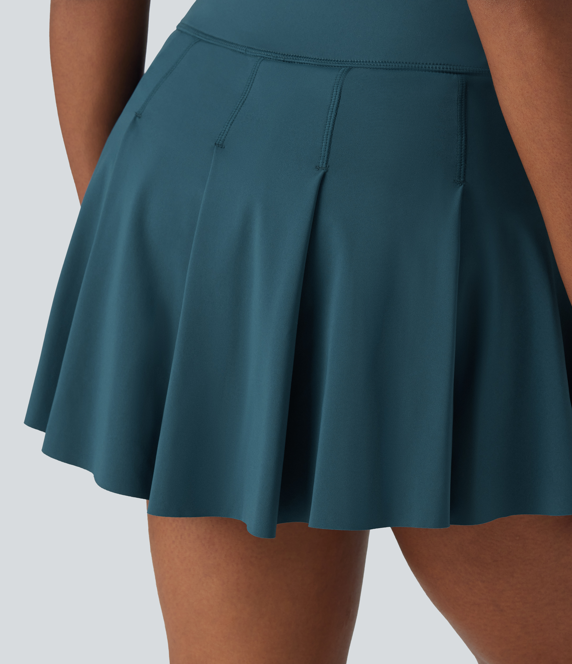 Halara High Waisted 2-in-1 Side Pocket Pleated Quick Dry Micro Mini Tennis Skirt  - Dragonfly - XS(regular) midi skirt a line skirt 