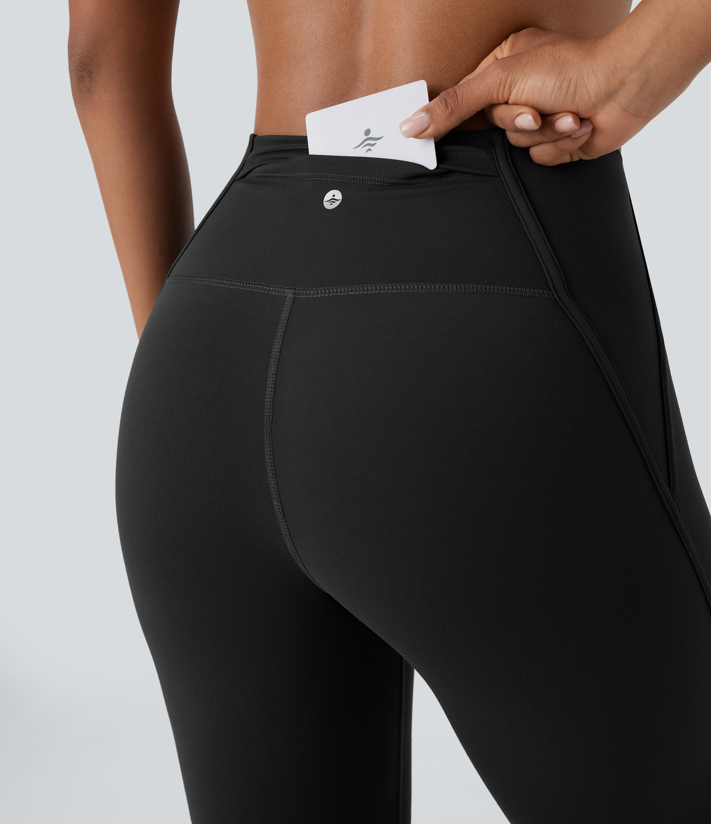 Halara High Waisted Back Pocket Contrast Mesh Pickleball Leggings  - Black - L(regular) gym leggings leggings with pockets 