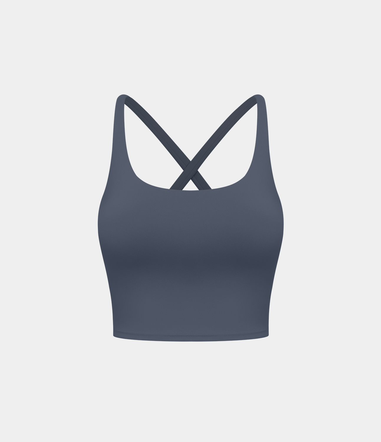 Halara Crisscross Backless Cropped Yoga Tank Top Tank Top - Bering Sea - XS golf tops halter top tunic tops sleeveless tops backless top 