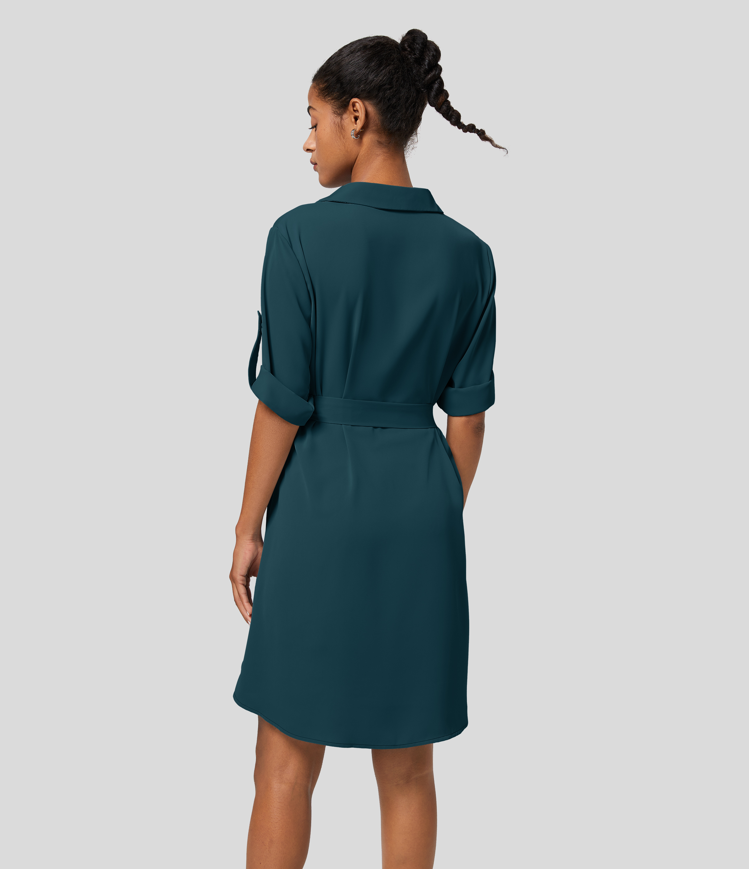 office shirt dress Two-Piece Shirt Dress for Office  Mix Selection
