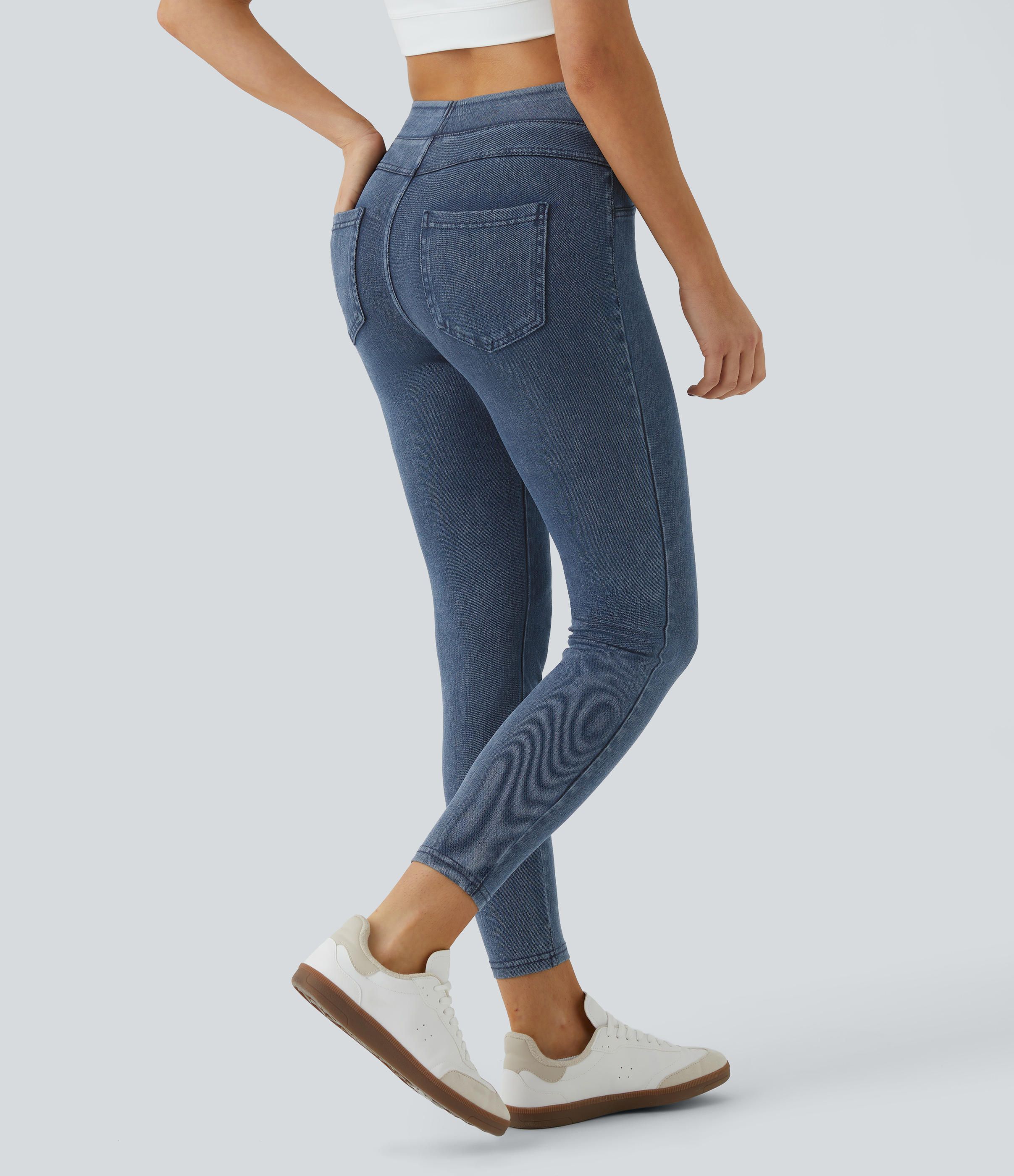 Halara Flex™ High Waisted Pocket Denim Casual Leggings