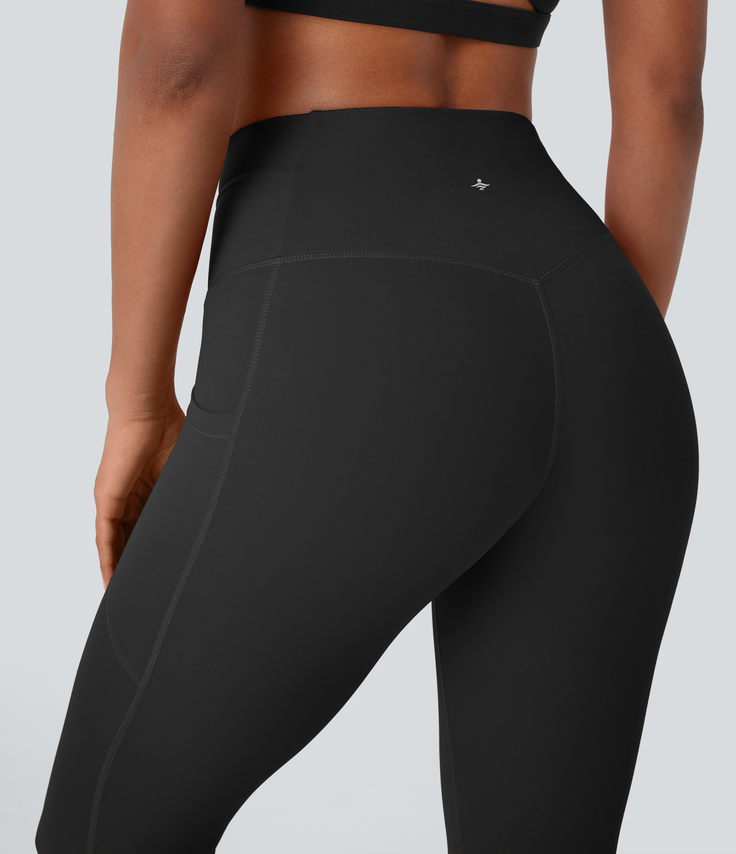 Halara Halara UltraSculptв„ў High Waisted Twisted Crossover Side Pocket Yoga Leggings  - Black - S(7/8) gym leggings leggings with pockets 