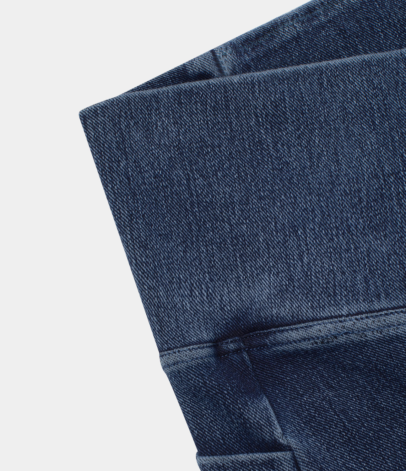 Women's Crossover Pocket Washed Stretchy Knit Denim Casual Leggings HALARA