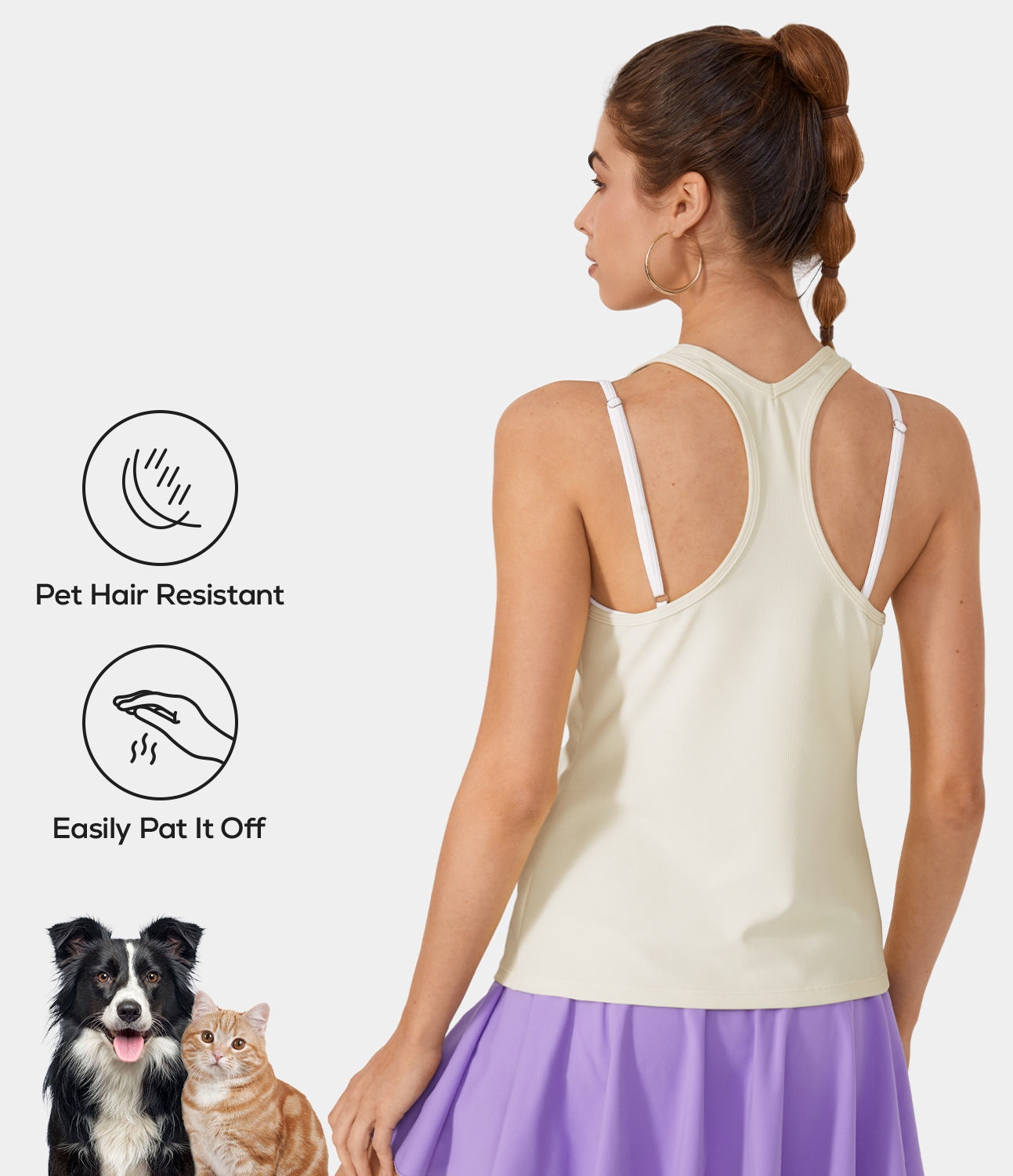 Women’s Patitoff™ Flow Pet Hair Resistant U Neck Racerback Tank Top