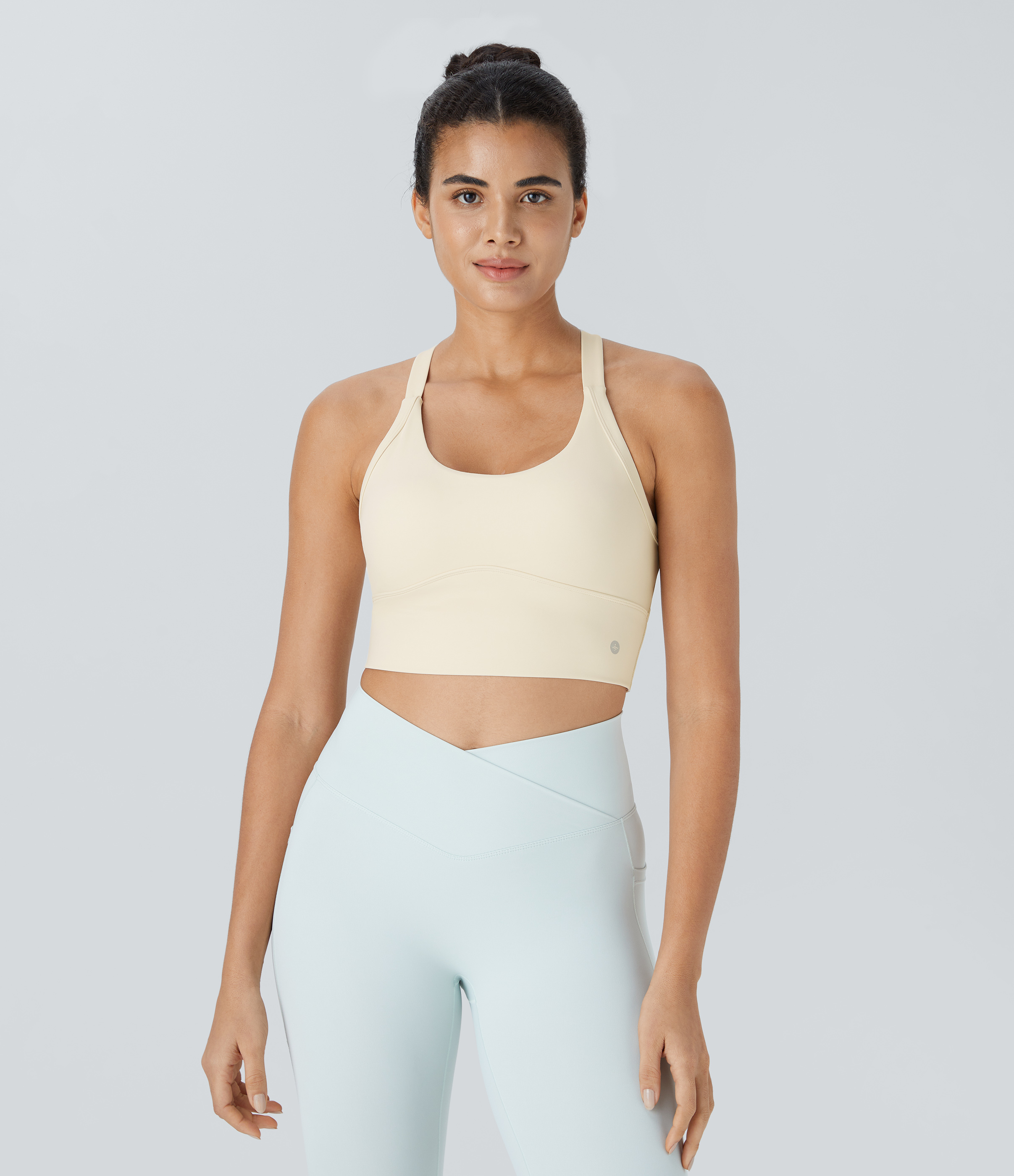Halara Cloudfulв„ў Fabric Backless Cut Out Twisted Cropped Yoga Tank Top Tank Top - Solitary Star - XL golf tops halter top tunic tops 