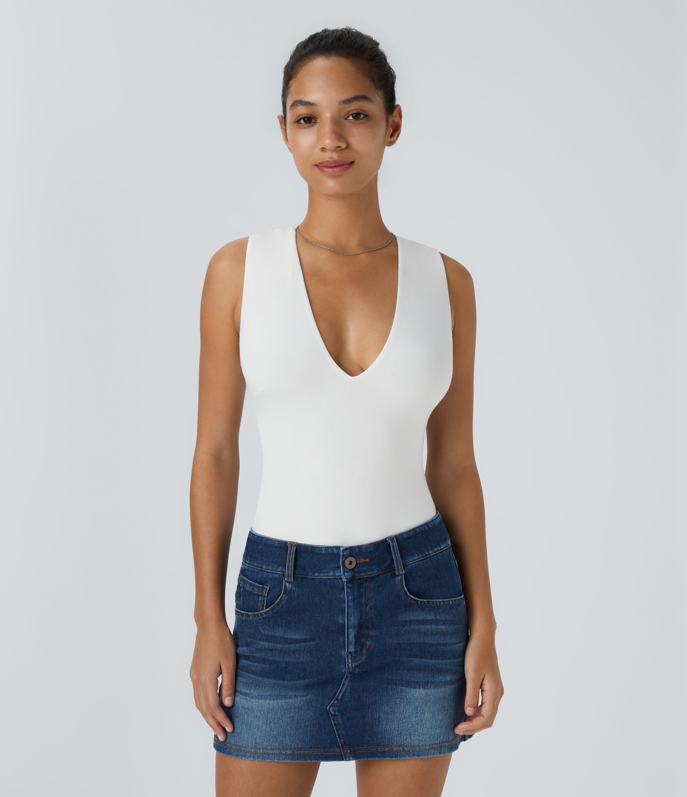 Jasmine White Body cruzado cuello V sin espalda / 2