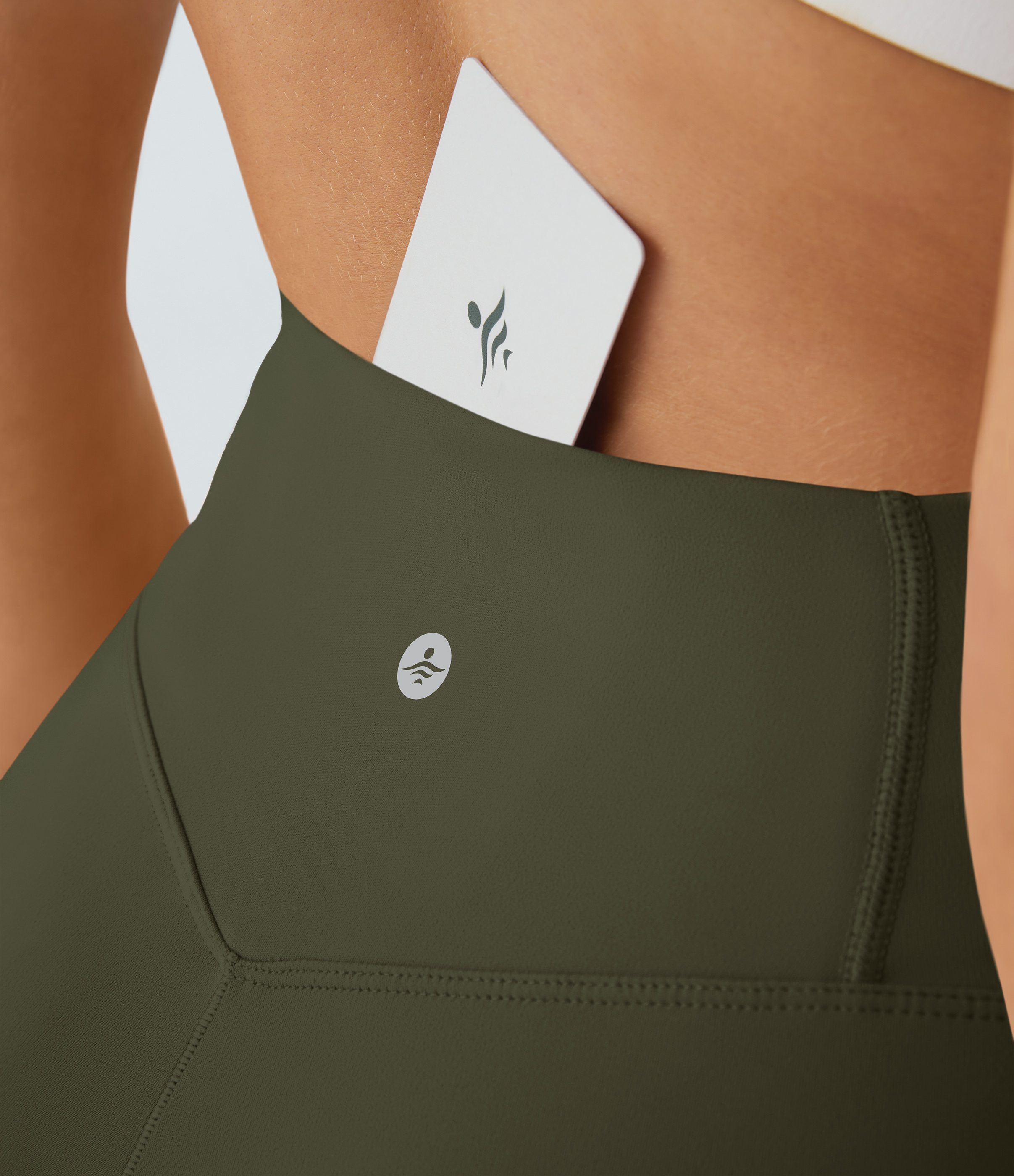 Halara Crossover High Waisted Back Pocket Super Flare Leggings  - Ivy Green - L(petite) gym leggings leggings with pockets 