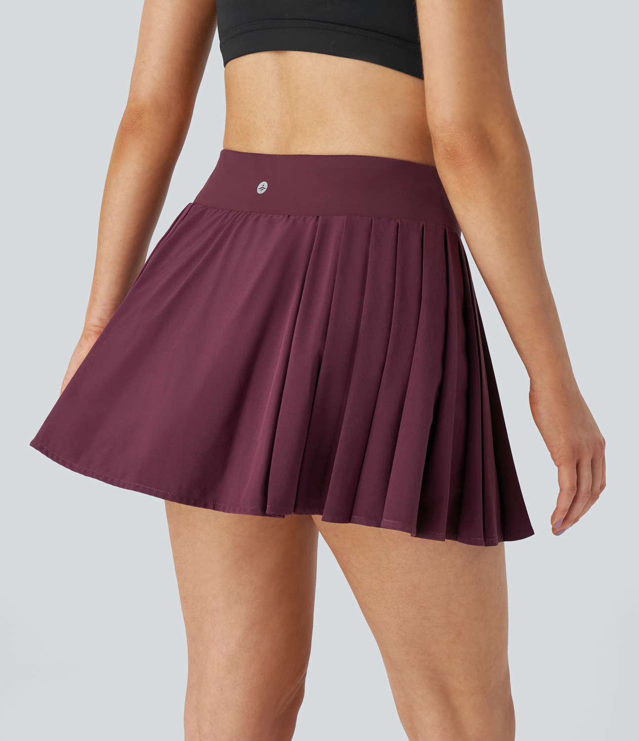 Halara Breezefulв„ў High Waisted 2-in-1 Side Pocket Pleated Mini Quick Dry Tennis Skirt  - Amaranth - XS(regular) midi skirt a line skirt 
