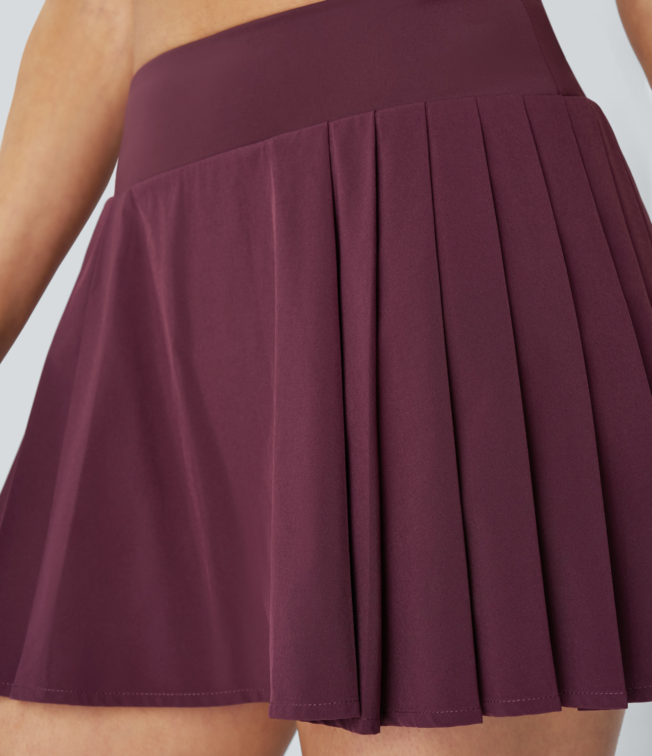Halara Breezefulв„ў High Waisted 2-in-1 Side Pocket Pleated Mini Quick Dry Tennis Skirt  - Amaranth - XS(regular) midi skirt a line skirt 